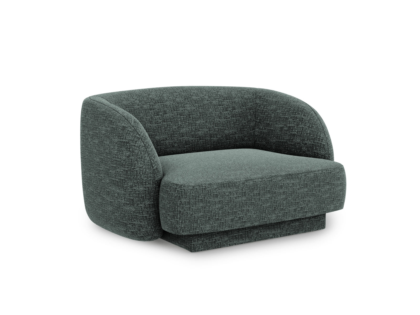 Eleganter Miley Sessel in Petrol-Haga, ideal für stilvolle Wohnräume. Hochwertige Verarbeitung von Micadoni für maximalen Komfort.