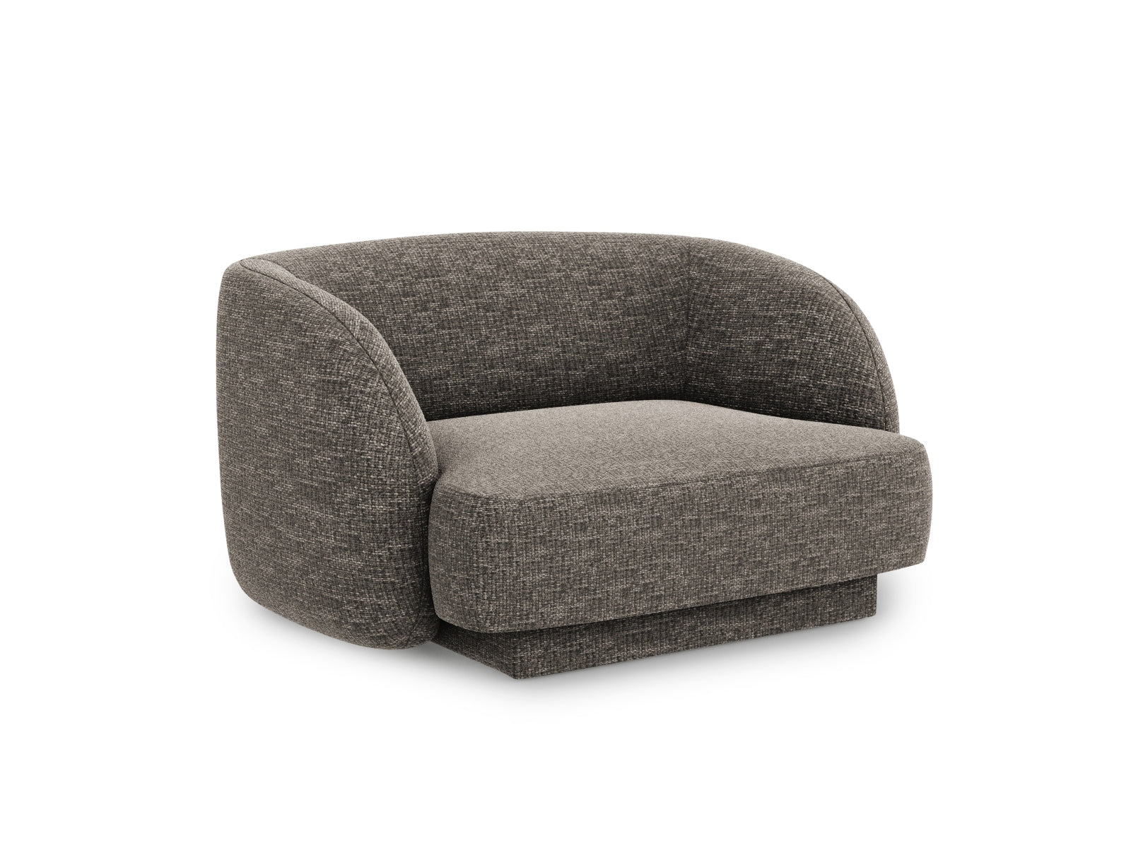 Eleganter Miley Sessel in Grau von Micadoni, ideal für stilvolle Wohnräume. Bequeme Polsterung und modernes Design vereinen sich.