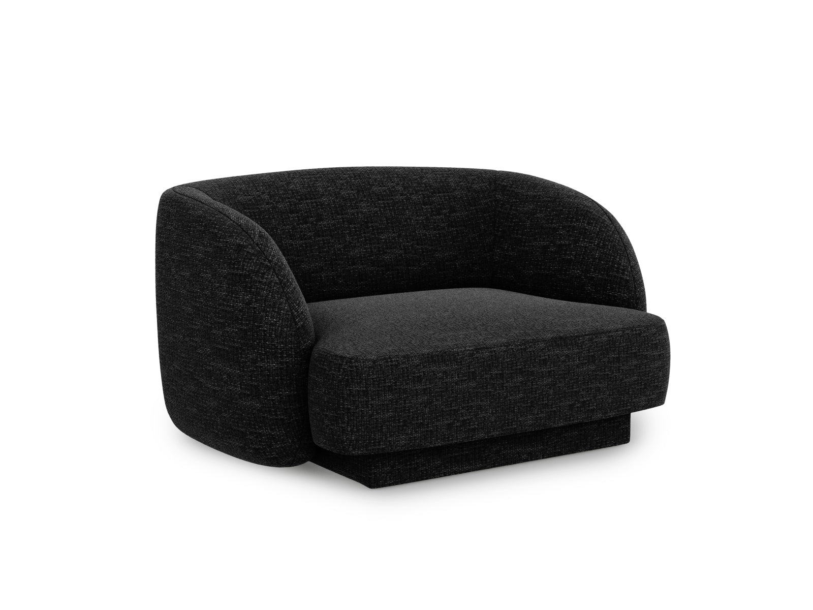 Eleganter Miley Sessel in Schwarz von Micadoni, ideal für stilvolle Wohnräume. Bequeme Polsterung und modernes Design vereinen sich.