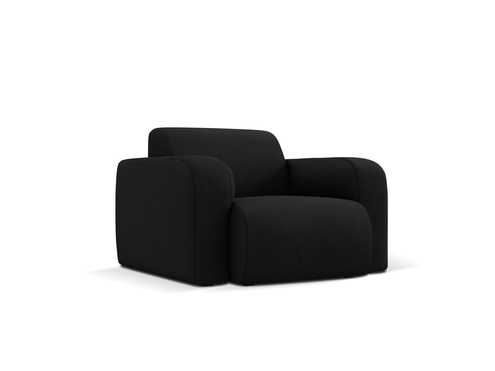 Schwarzer Molino Sessel von Micadoni, perfekt für moderne Interiors. Bequem und stilvoll, ideal für entspannte Stunden.