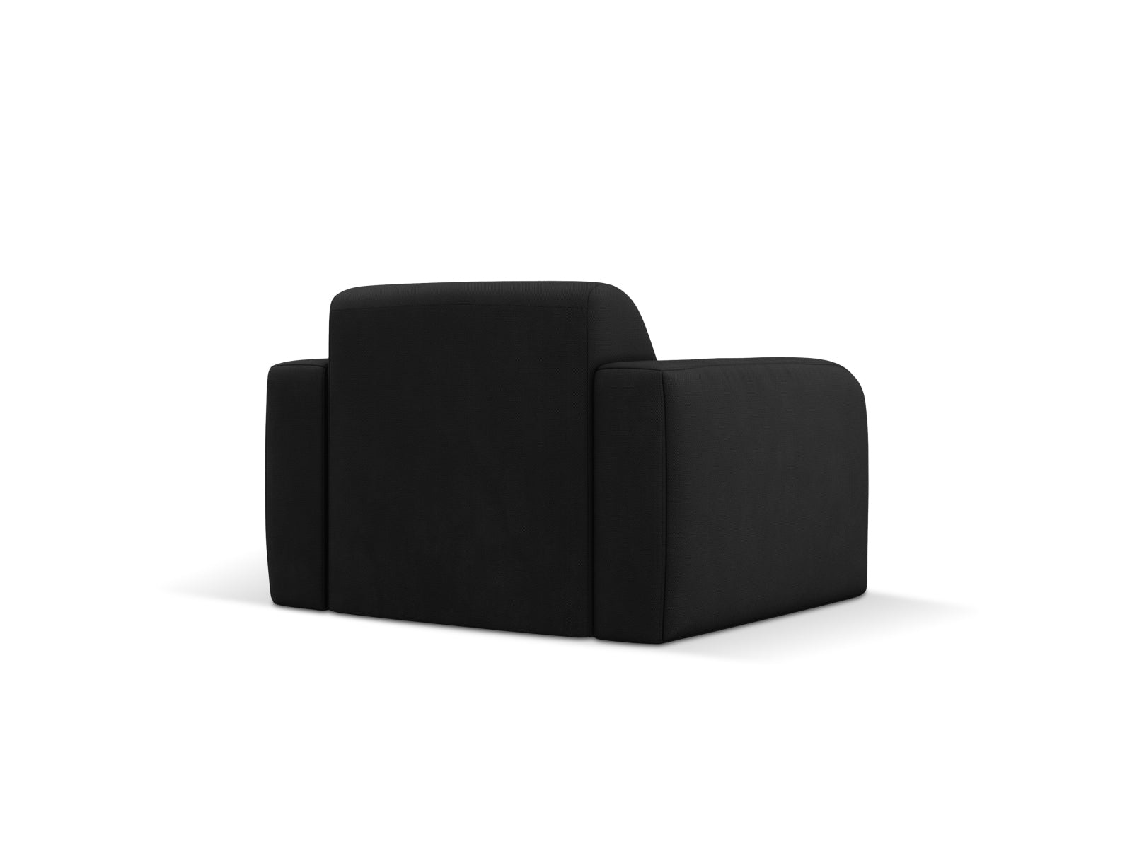 Eleganter Molino Sessel von Micadoni in Schwarz, vereint Komfort und modernes Design für stilvolle Wohnräume.