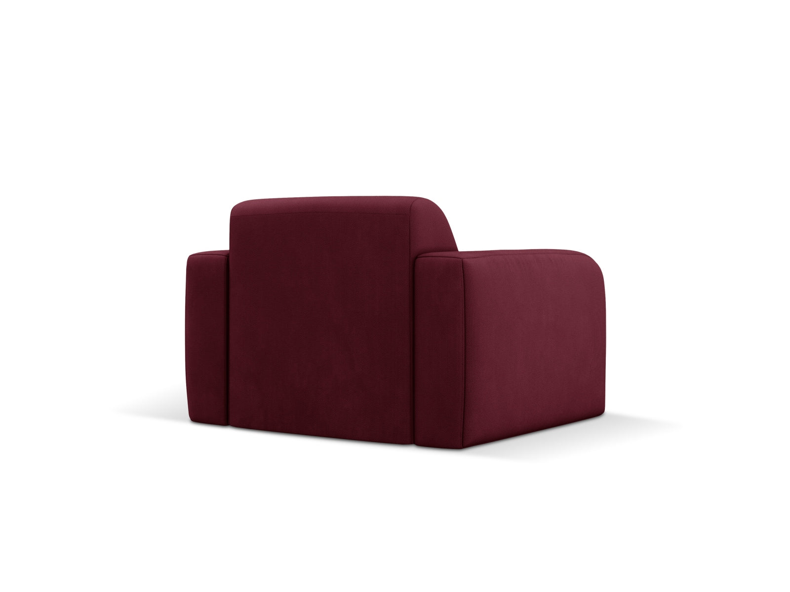 Stilvoller Sessel Molino in tiefem Bordeaux-Rot von Micadoni, perfekt für gemütliche Ecken und modernes Wohndesign.