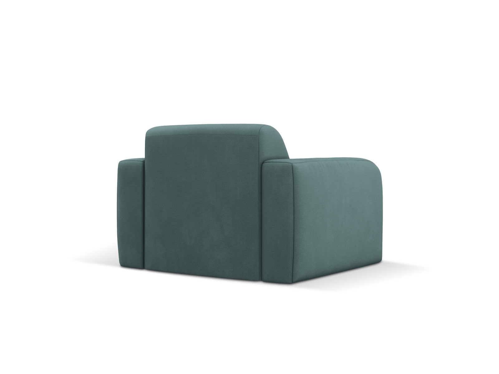 Moderner Sessel Molino von Micadoni in sanftem Sea Green, perfekt für gemütliche Ecken und stilvolle Einrichtung. Hochwertige Materialien und Design.