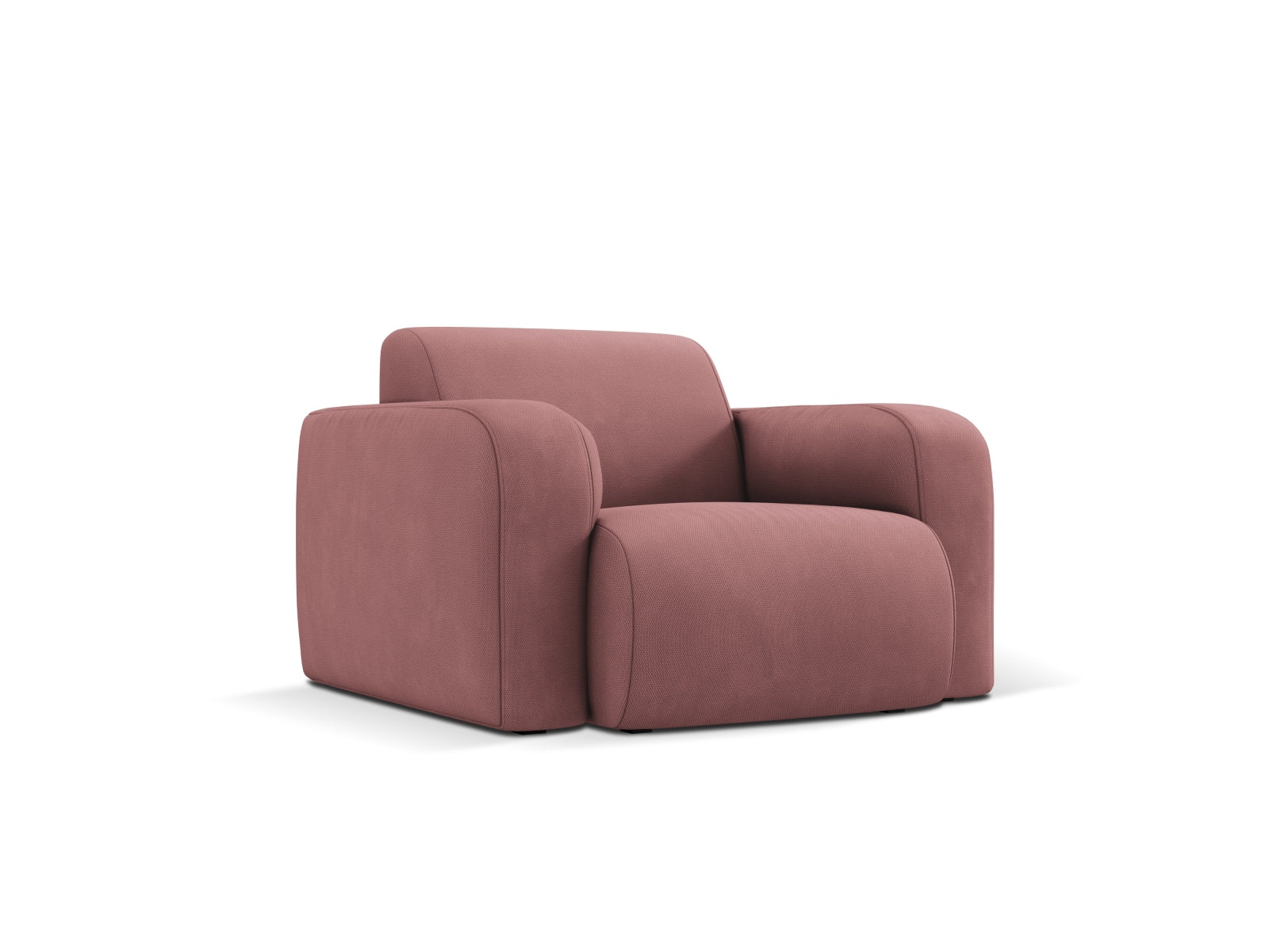 Eleganter Molino Sessel in Pink-Rebel von Micadoni, ideal für stilvolle Wohnräume. Bequeme Polsterung und modernes Design.