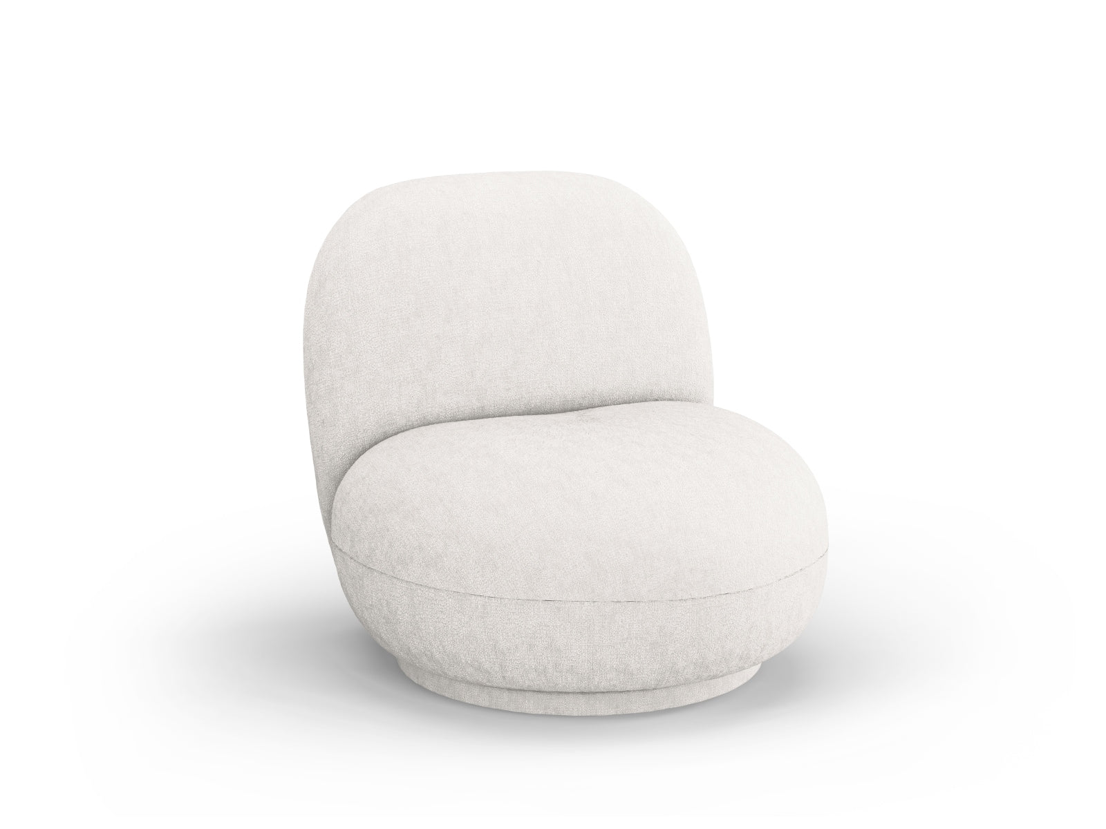 Erleben Sie den Chuck Swivel Armchair 1 Sitzer von Micadoni – eleganter Drehstuhl in luxuriösem Boucle, ideal für Ihr modernes Zuhause.