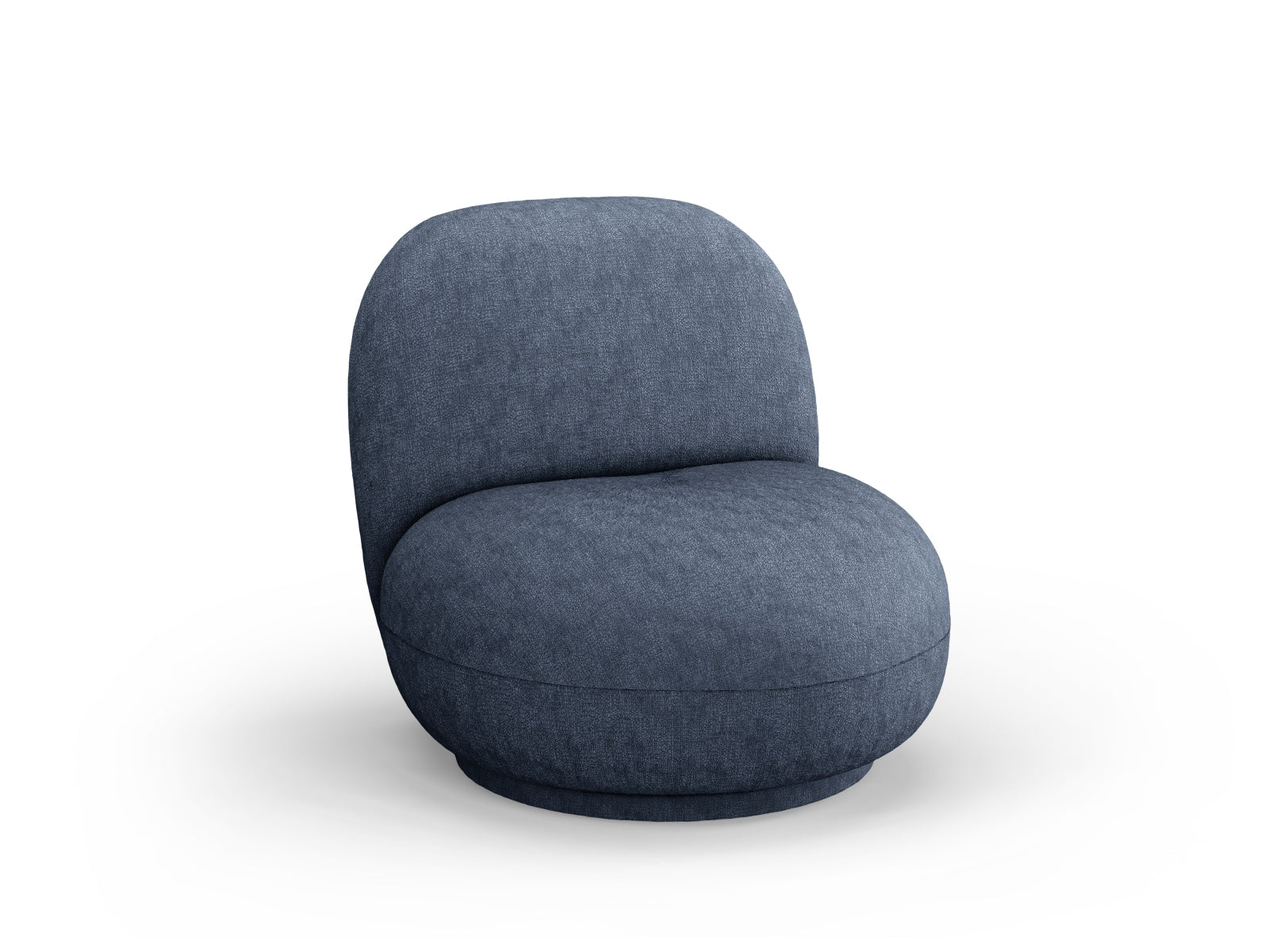 Eleganter Chuck Swivel Armchair 1 Sitzer in Dunkelblau, ideal für stilvolle Wohnräume. Bequem und modern von Micadoni.