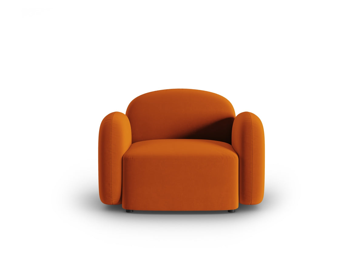 Blair Velour Armchair 1 Sitzer in Terracotta-Casino präsentiert im Onlineshop von KAQTU Design AG. Sessel ist von Micadoni