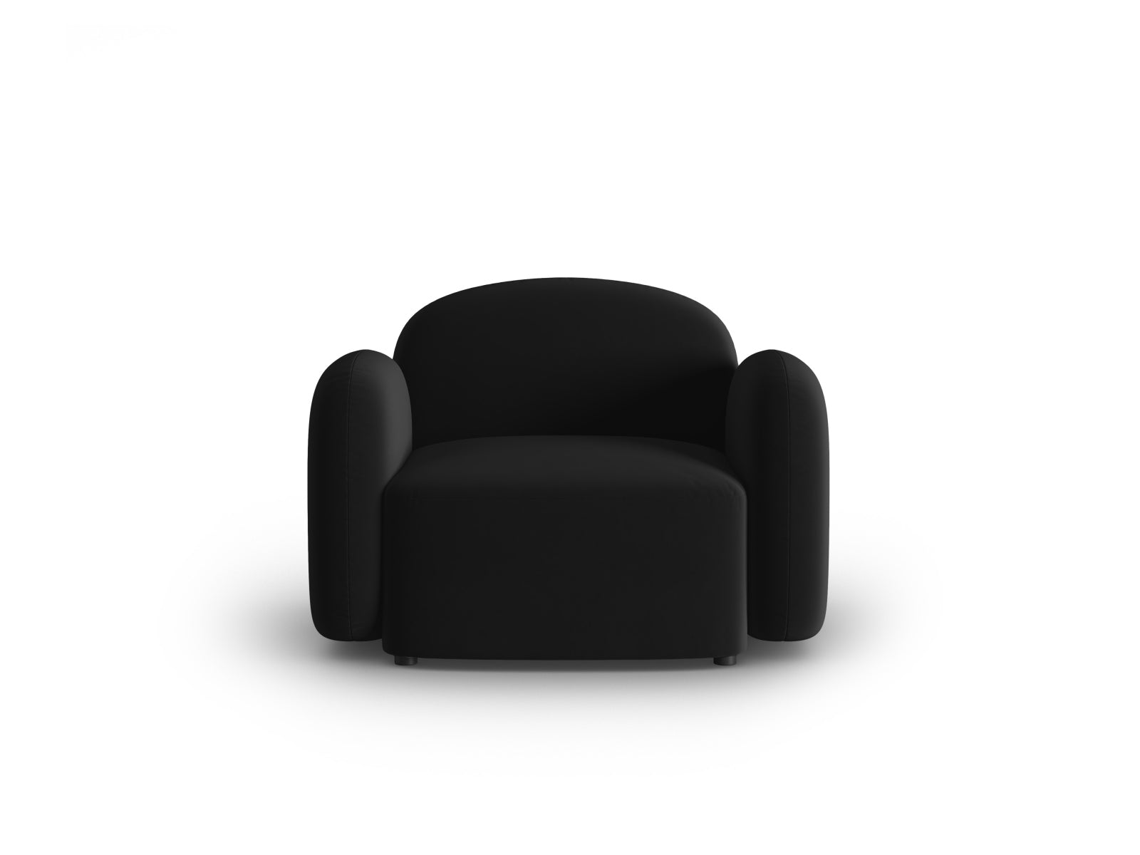 Moderner 1-Sitzer Sessel Blair aus weichem Velours, perfekt für gemütliche Leseecken und stilvolle Wohnräume.