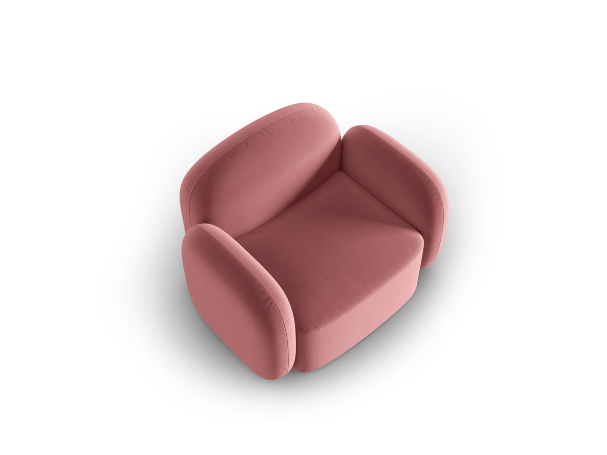 Blair Velour Armchair 1 Sitzer in Flamingo-Casino präsentiert im Onlineshop von KAQTU Design AG. Sessel ist von Micadoni