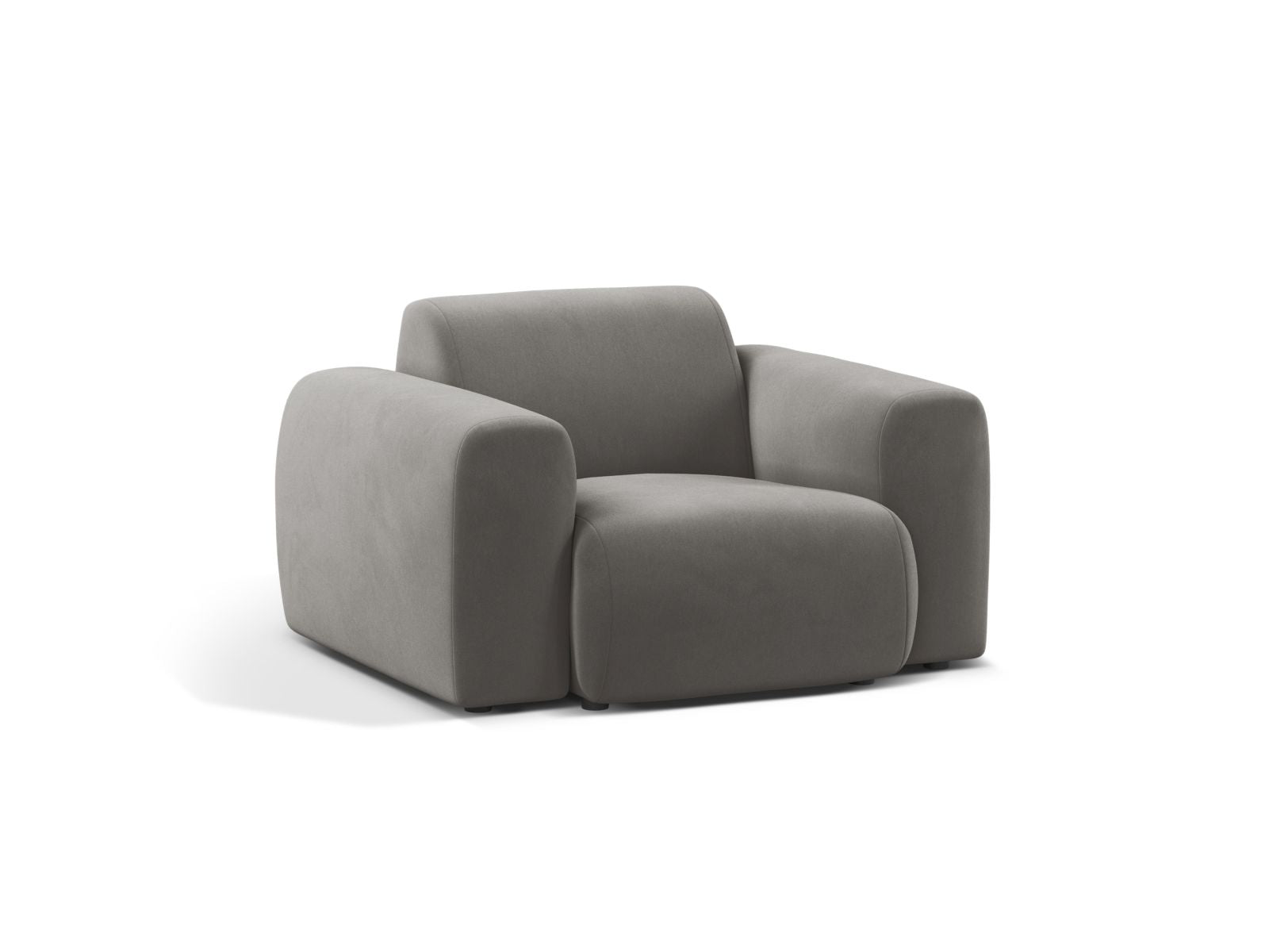 Eleganter 1-Sitzer Sessel Molino in stilvollem Grau, ideal für moderne Wohnräume, von Micadoni, erhältlich bei KAQTU Design AG.