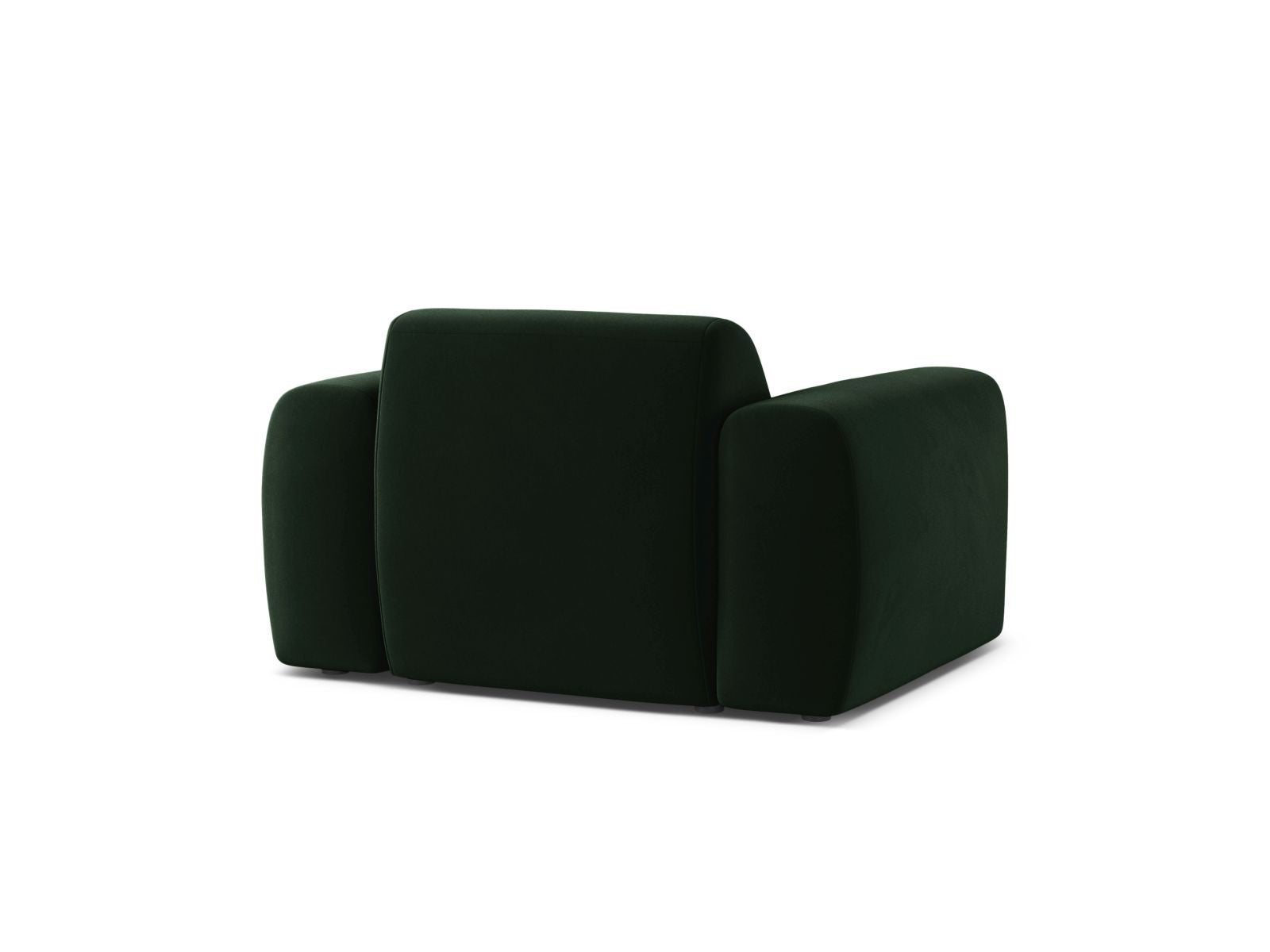 Eleganter 1-Sitzer Sessel Molino in sattem Flaschengrün, ideal für entspannte Stunden und geschmackvolle Wohnraumgestaltung.