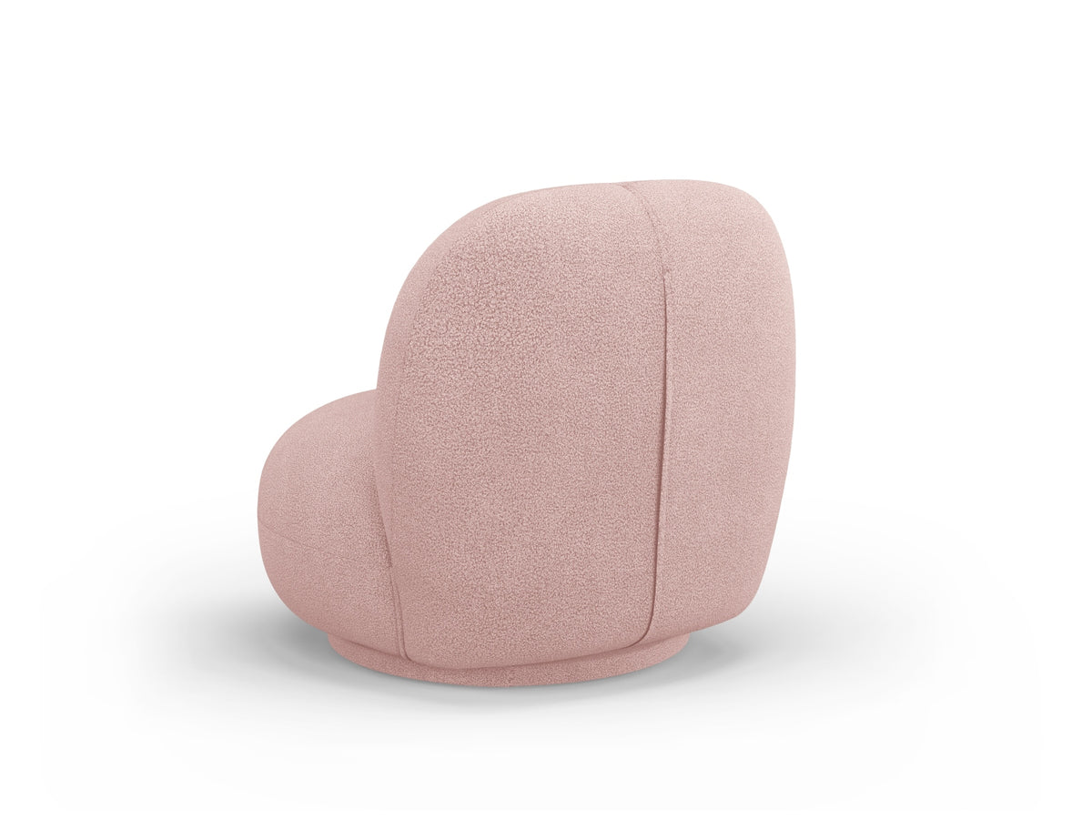 Chuck Swivel Boucle Armchair 1 Sitzer in Powder Pink-Now or Never präsentiert im Onlineshop von KAQTU Design AG. Drehsessel ist von Micadoni