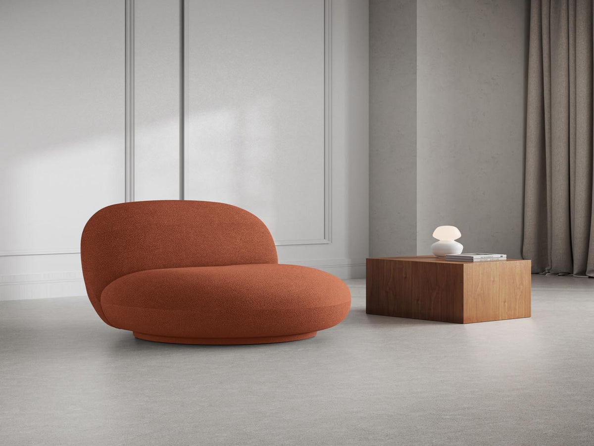 Chuck Swivel Boucle Armchair 1 Sitzer in Brick-Now or Never präsentiert im Onlineshop von KAQTU Design AG. Drehsessel ist von Micadoni