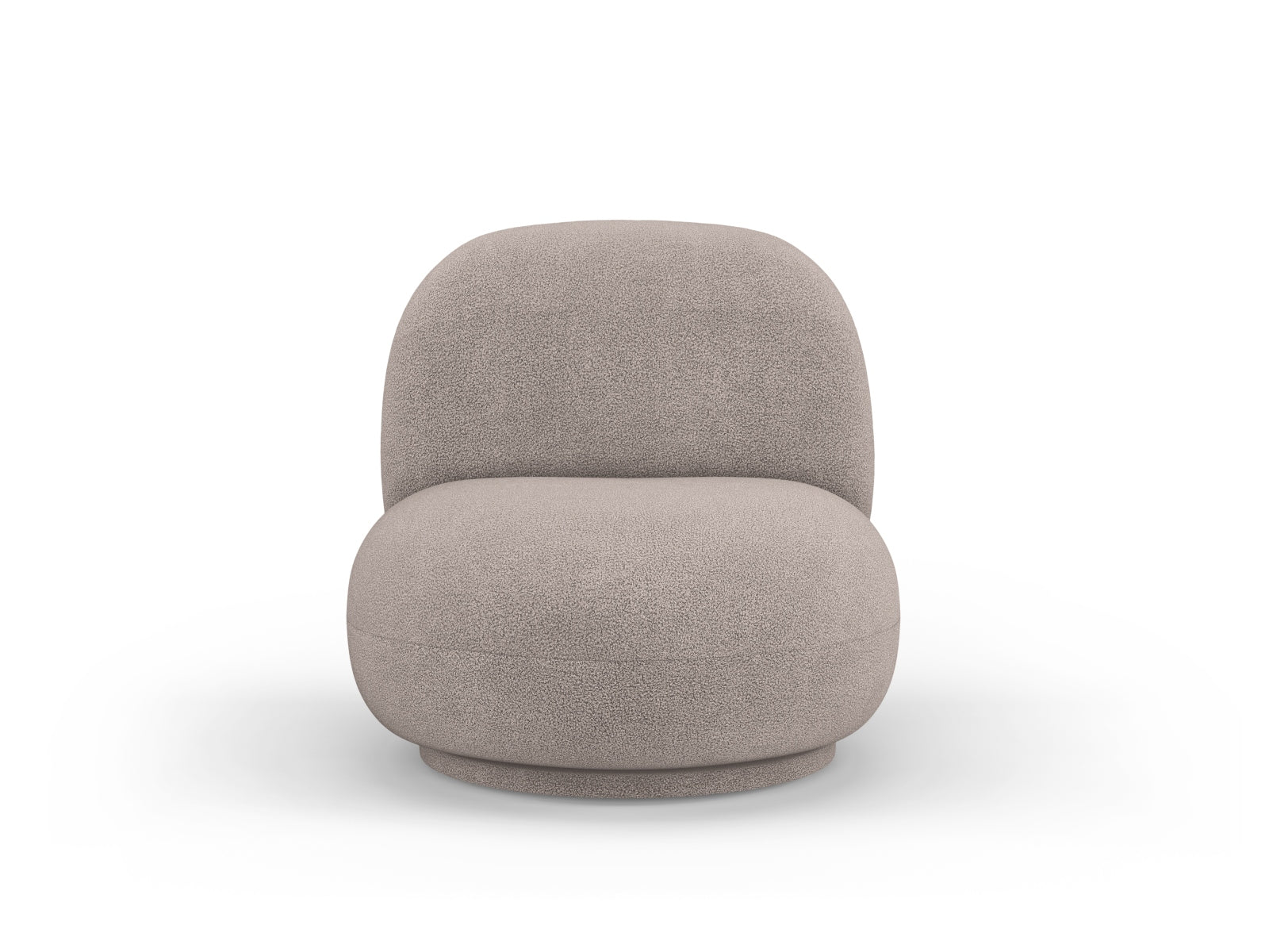 Chuck Swivel Boucle Armchair 1 Sitzer in Light Brown-Now or Never präsentiert im Onlineshop von KAQTU Design AG. Drehsessel ist von Micadoni