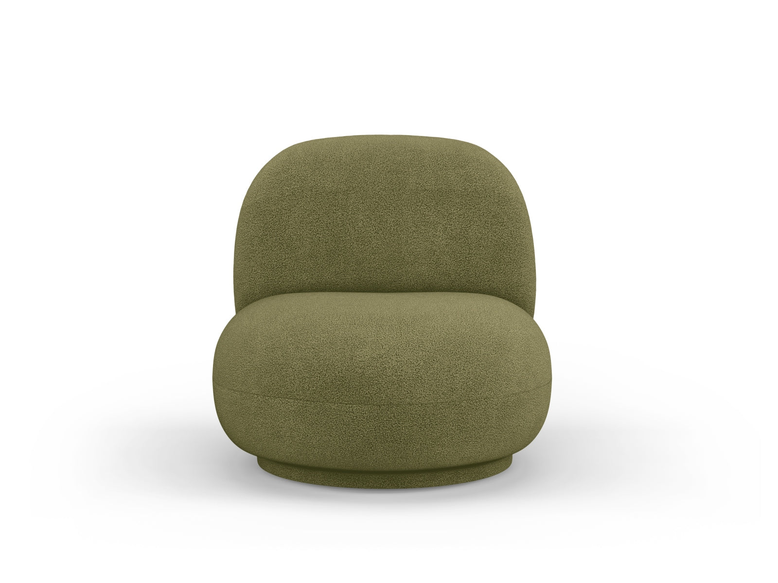 Chuck Swivel Boucle Armchair 1 Sitzer in Green-Now or Never präsentiert im Onlineshop von KAQTU Design AG. Drehsessel ist von Micadoni