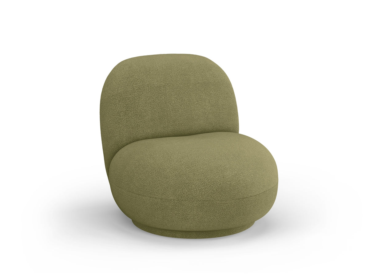 Chuck Swivel Boucle Armchair 1 Sitzer in Green-Now or Never präsentiert im Onlineshop von KAQTU Design AG. Drehsessel ist von Micadoni