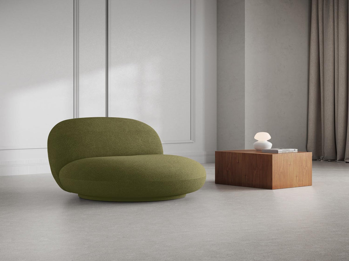 Chuck Swivel Boucle Armchair 1 Sitzer in Green-Now or Never präsentiert im Onlineshop von KAQTU Design AG. Drehsessel ist von Micadoni
