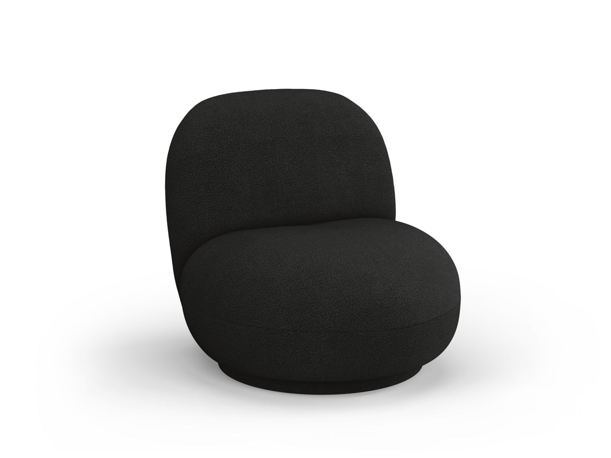 Chuck Swivel Boucle Armchair 1 Sitzer in Black-Now or Never präsentiert im Onlineshop von KAQTU Design AG. Drehsessel ist von Micadoni