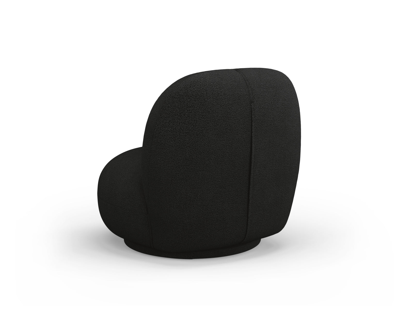 Eleganter Drehsessel Chuck Swivel Boucle Armchair von Micadoni, ideal für moderne Wohnräume, bietet hohen Sitzkomfort und ansprechende Optik.