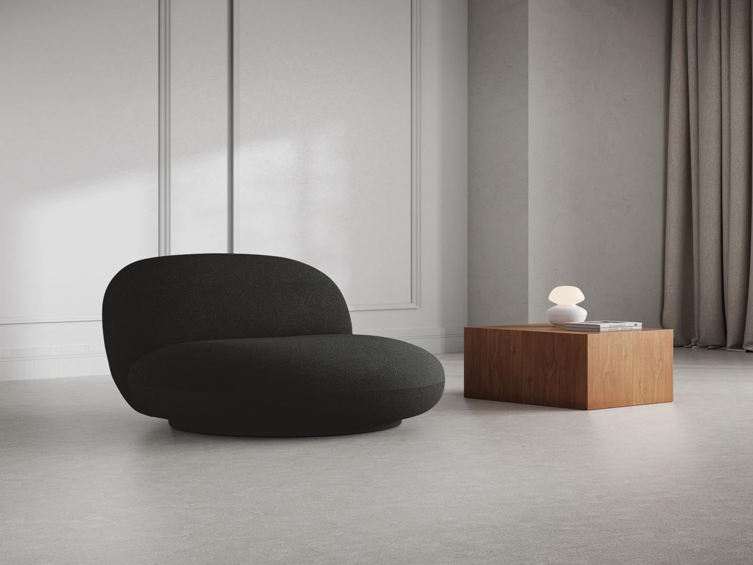 Entdecken Sie den Chuck Swivel Boucle Armchair 1 Sitzer von Micadoni – stilvoller Drehstuhl aus hochwertigem Boucle, perfekt für modernes Wohndesign.