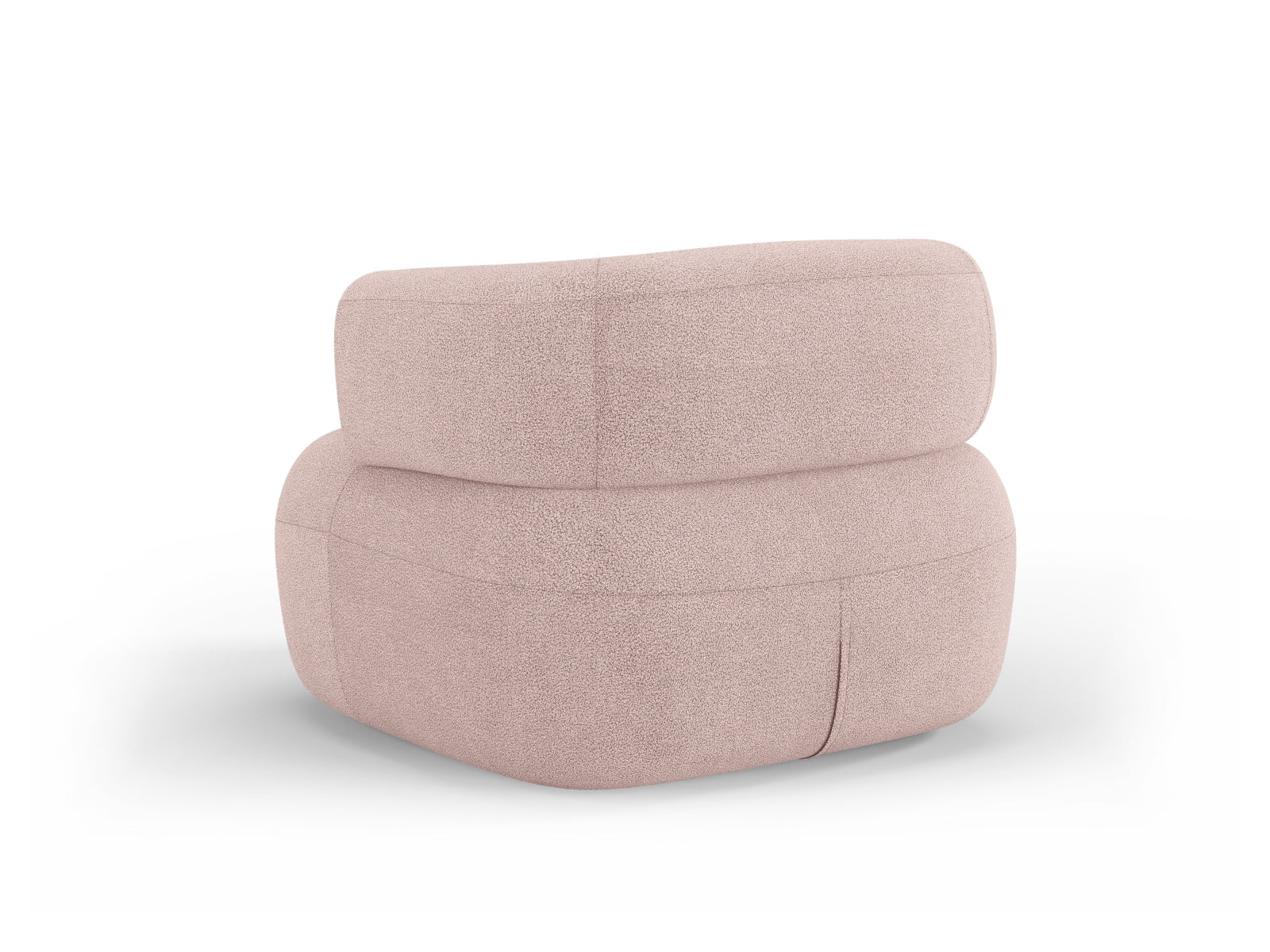 Eleganter Jenny Sessel in sanftem Powder Pink, ideal für stilvolle Wohnräume. Bequem und modern, gefertigt von Micadoni.
