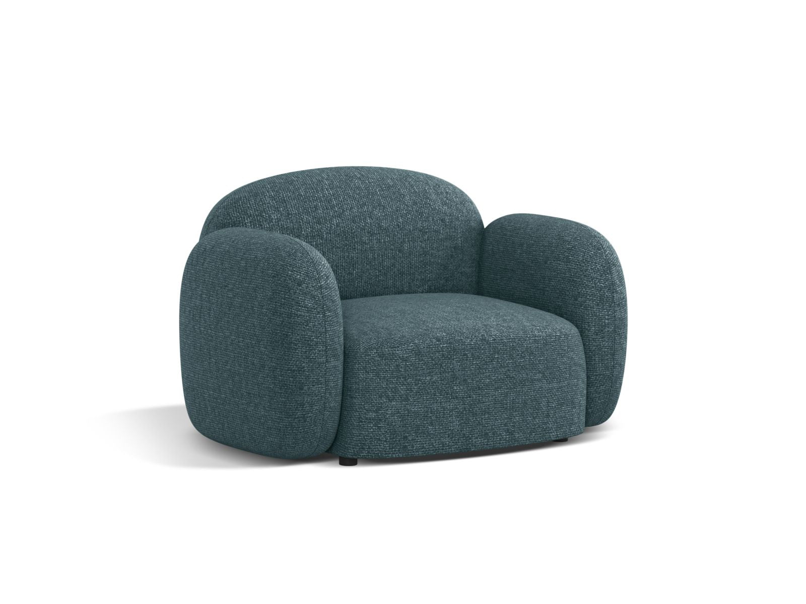 Eleganter 1-Sitzer Sessel Blair in sanftem Hellblau, ideal für stilvolle Wohnräume, präsentiert von Micadoni.