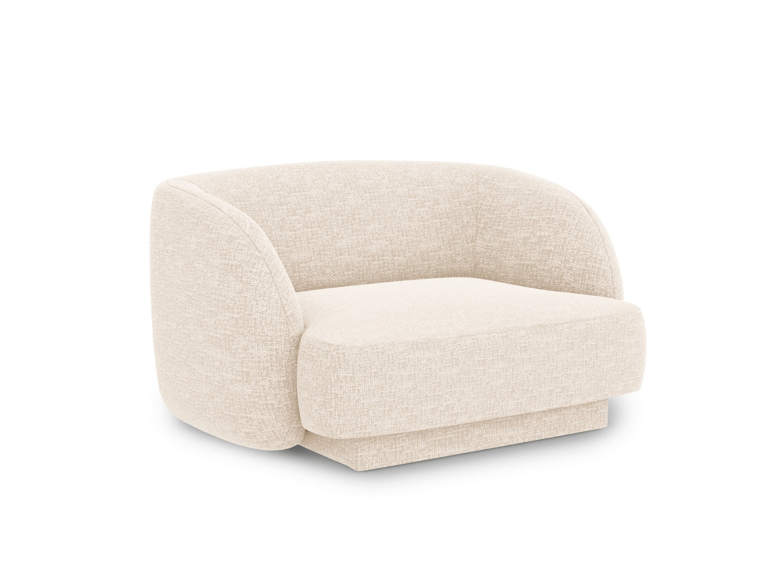 Eleganter Miley Sessel in Ivory-Eden von Micadoni, ideal für stilvolle Wohnräume. Bequeme Polsterung und modernes Design.