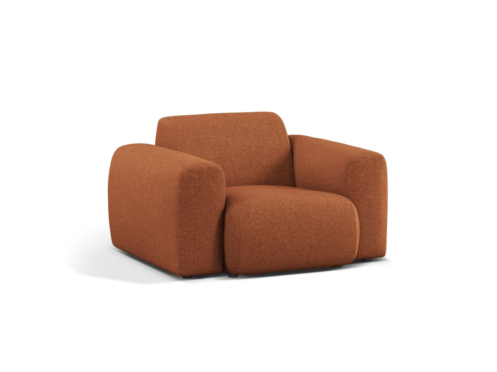 Eleganter 1-Sitzer Sessel Molino in warmem Brick-Eden, ideal für stilvolle Wohnräume. Hochwertige Verarbeitung von Micadoni.
