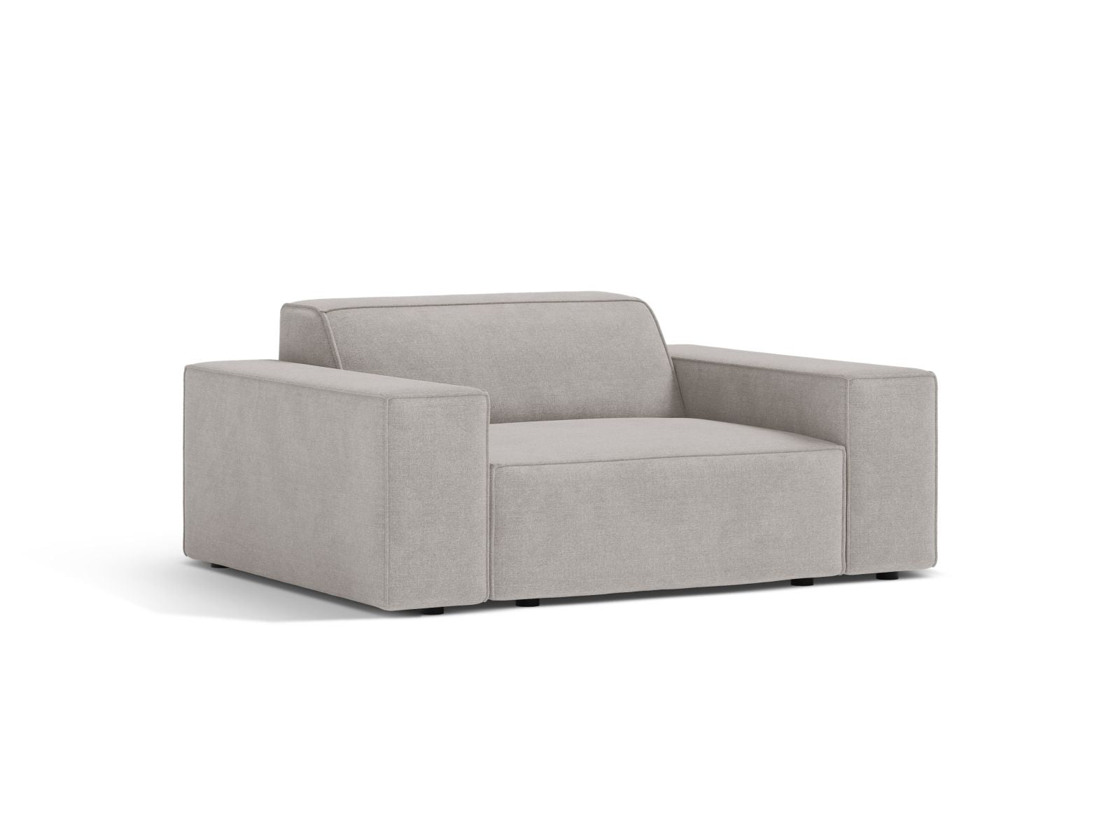 Eleganter 1-Sitzer Sessel Jodie in hellem Grau, ideal für stilvolle Wohnräume, von Micadoni, präsentiert von KAQTU Design AG.