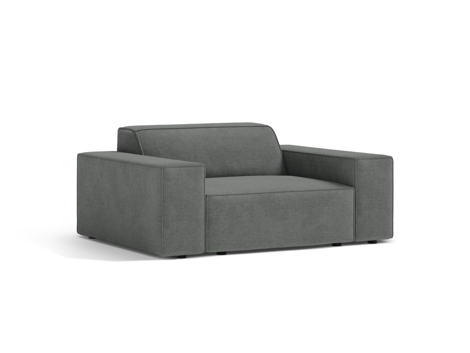 Eleganter 1-Sitzer Sessel Jodie in stilvollem Grau, ideal für moderne Wohnräume, von Micadoni, erhältlich bei KAQTU Design AG.