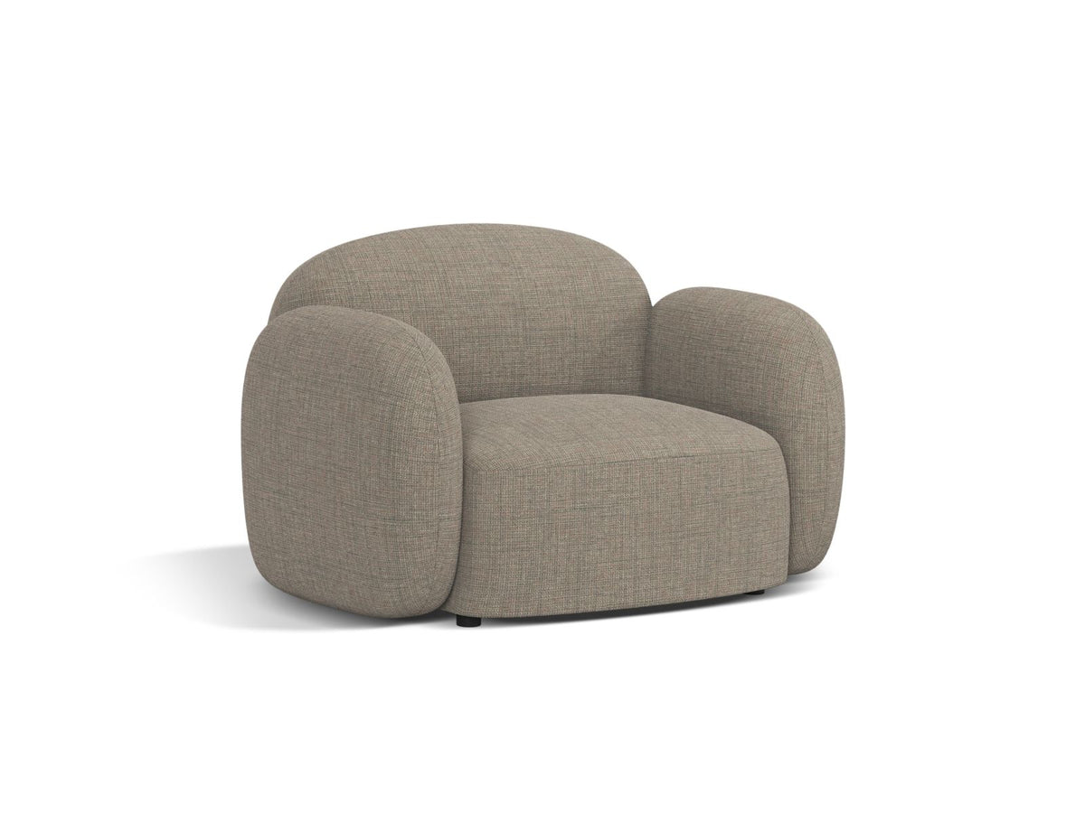 1-Sitzer Sessel Blair in Grey Brown Melange-Baltimore präsentiert im Onlineshop von KAQTU Design AG. Sessel ist von Micadoni
