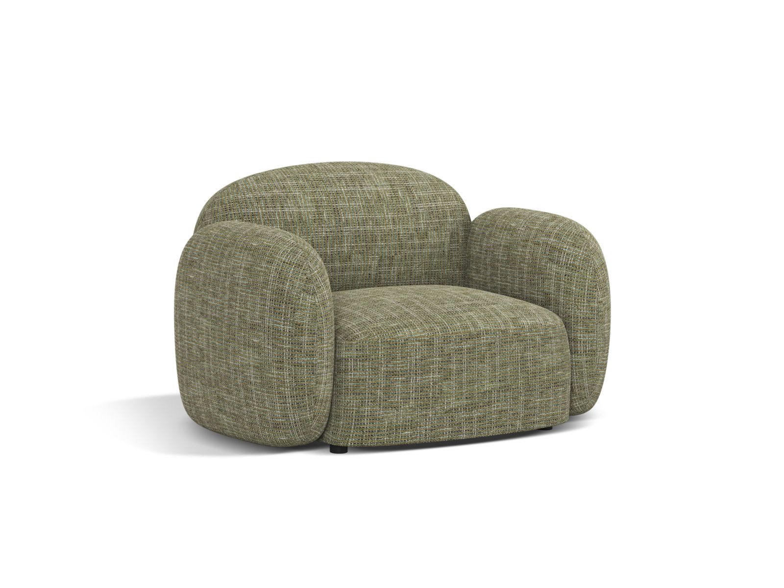 Eleganter 1-Sitzer Sessel Blair in stilvollem Olive-Baltimore, ideal für moderne Wohnräume, von Micadoni.