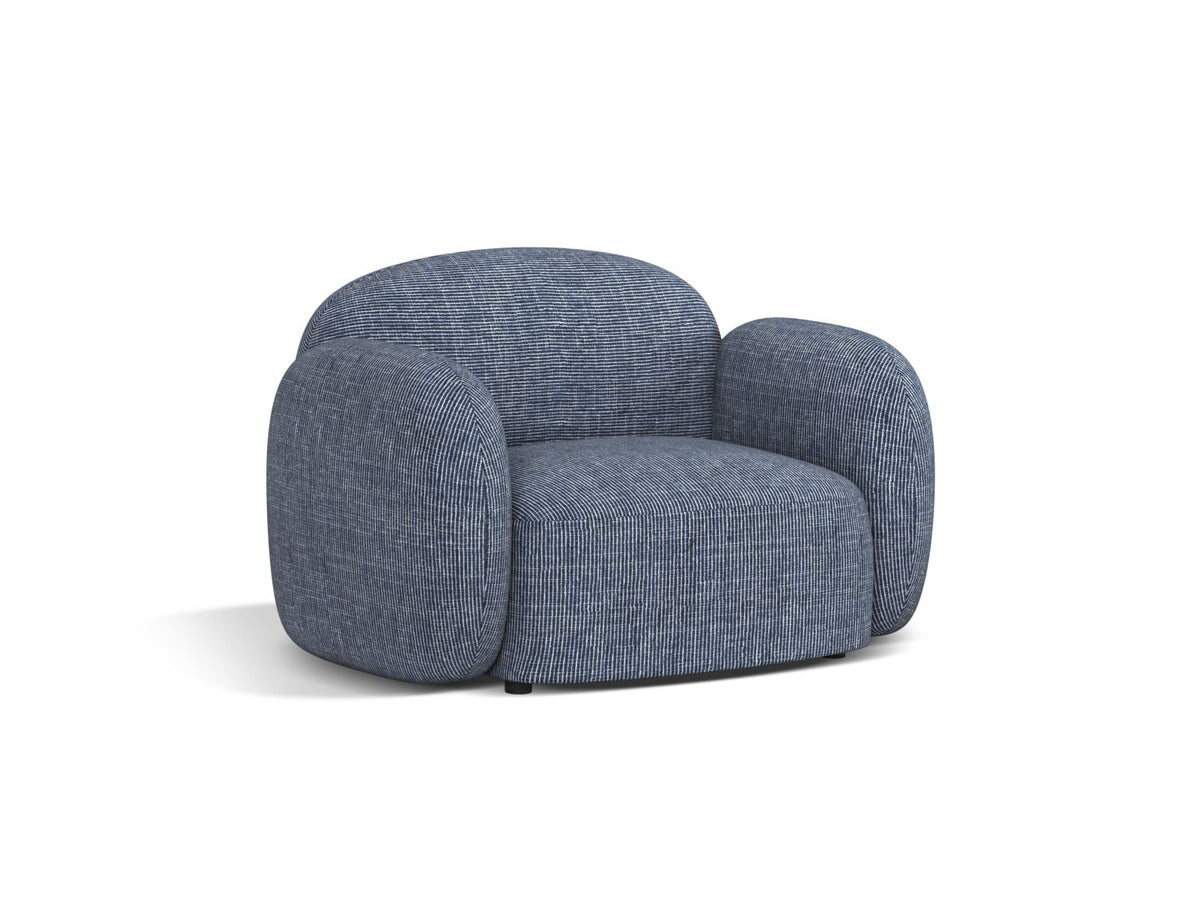 1-Sitzer Sessel Blair in Blue Melange-Baltimore präsentiert im Onlineshop von KAQTU Design AG. Sessel ist von Micadoni