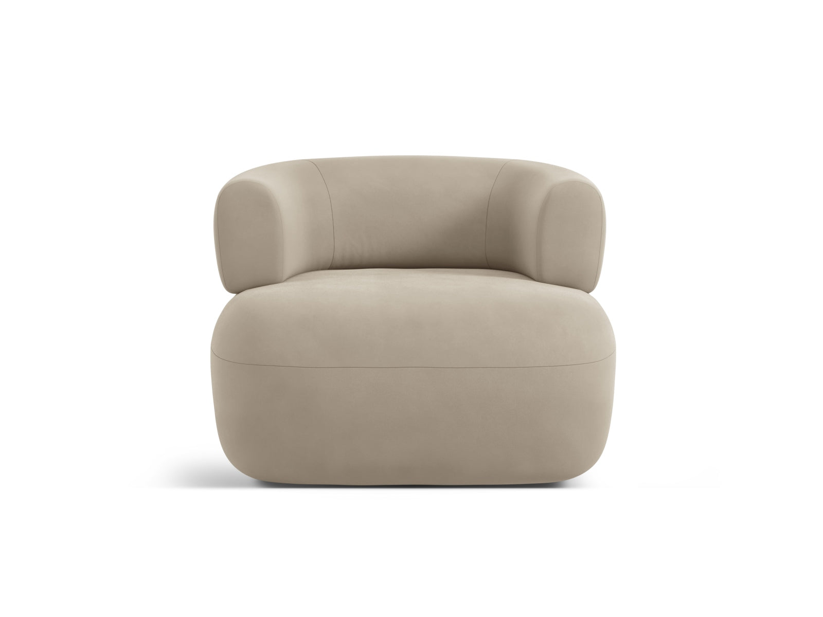 Jenny Velour Sessel 1 Sitz in Beige-Salvador präsentiert im Onlineshop von KAQTU Design AG. Sessel ist von Micadoni