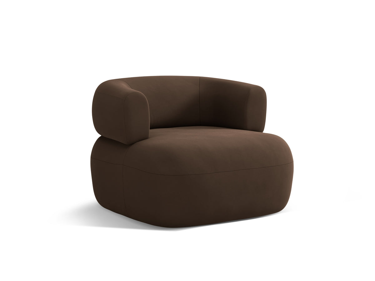 Jenny Velour Sessel 1 Sitz in Chocolate-Salvador präsentiert im Onlineshop von KAQTU Design AG. Sessel ist von Micadoni
