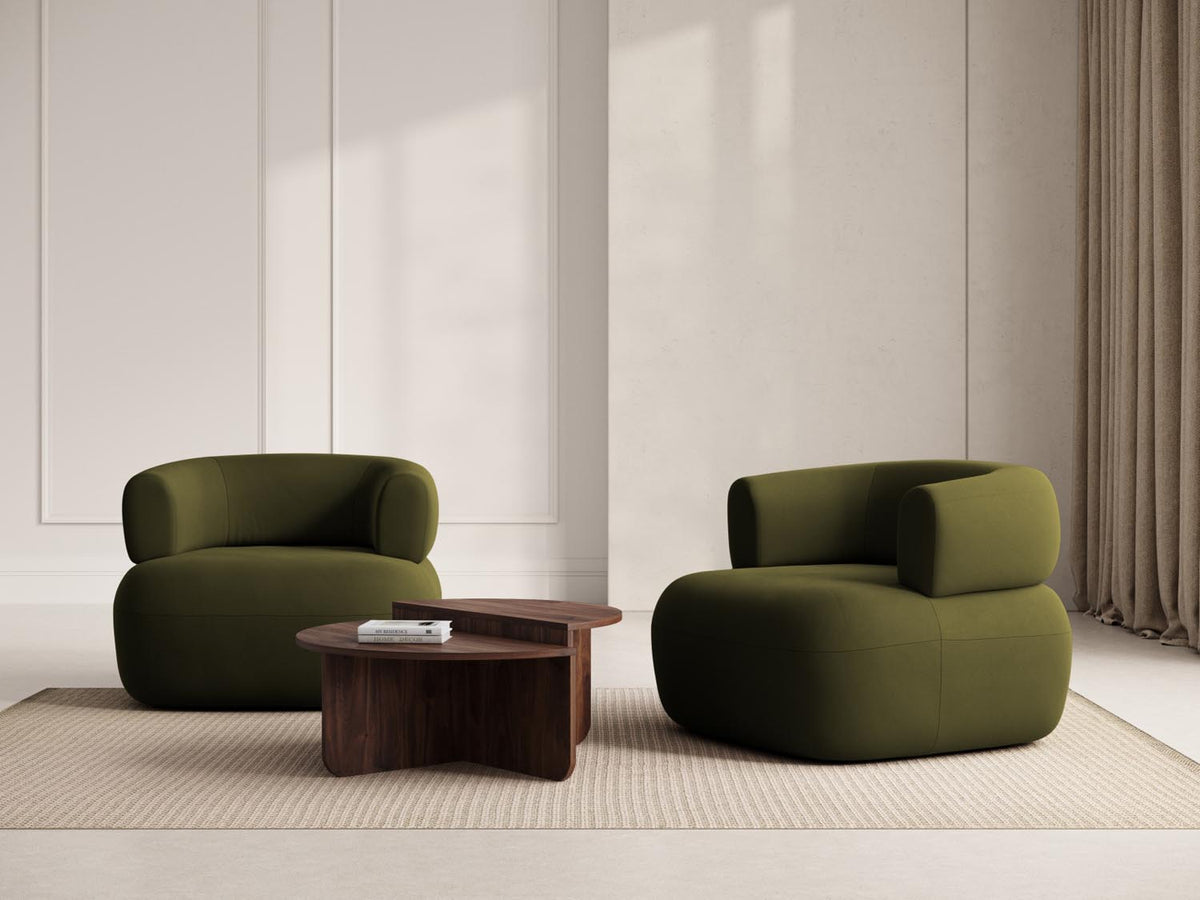 Jenny Velour Sessel 1 Sitz in Green-Salvador präsentiert im Onlineshop von KAQTU Design AG. Sessel ist von Micadoni