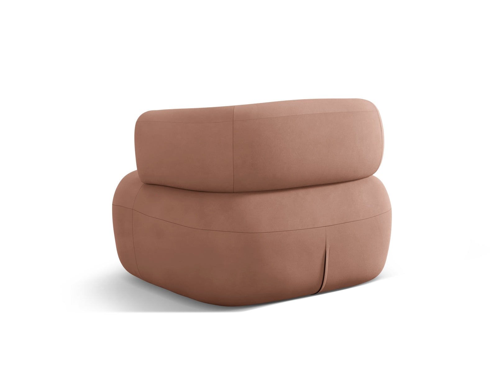 Eleganter Jenny Velour Sessel in warmem Terracotta, ideal für stilvolle Wohnräume. Hochwertige Verarbeitung von Micadoni.