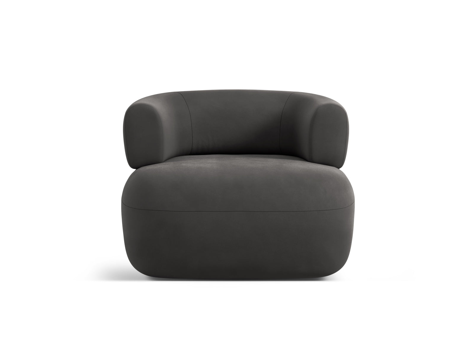 Jenny Velour Sessel 1 Sitz in Dark Grey-Salvador präsentiert im Onlineshop von KAQTU Design AG. Sessel ist von Micadoni