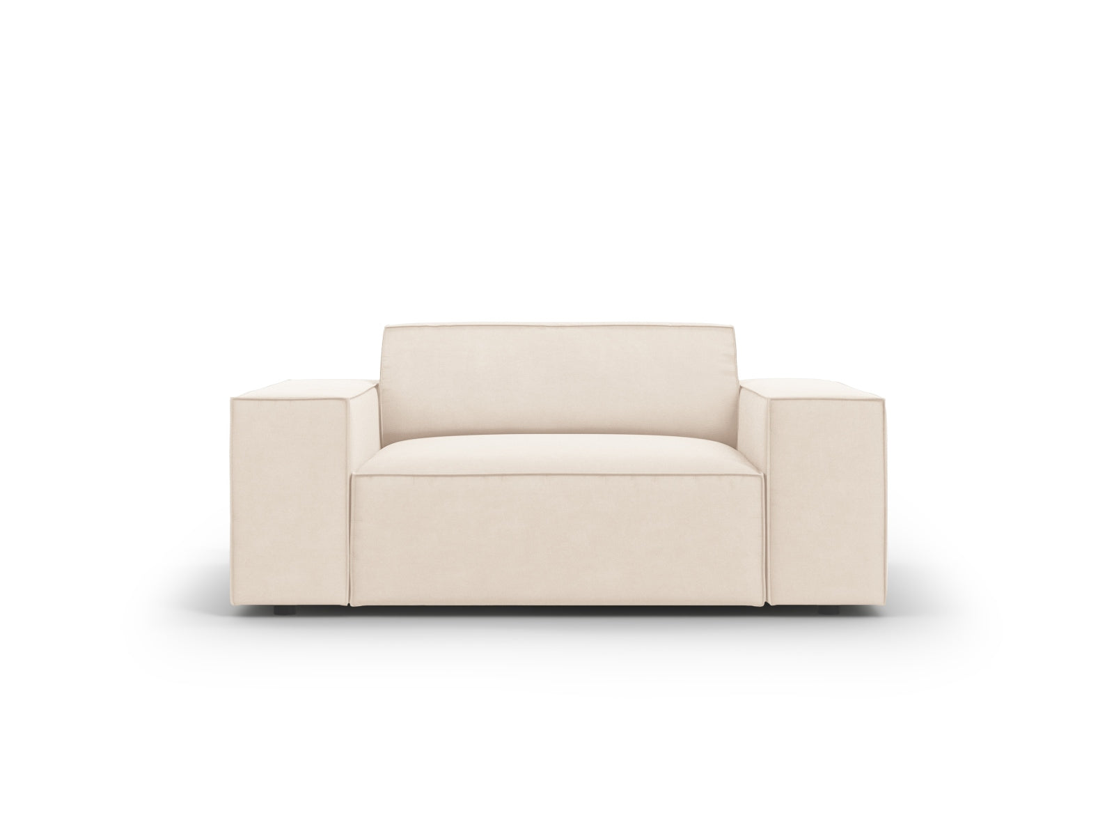 Jodie Velour Sessel 1 Sitz in Light Beige-Bluvel präsentiert im Onlineshop von KAQTU Design AG. Sessel ist von Micadoni