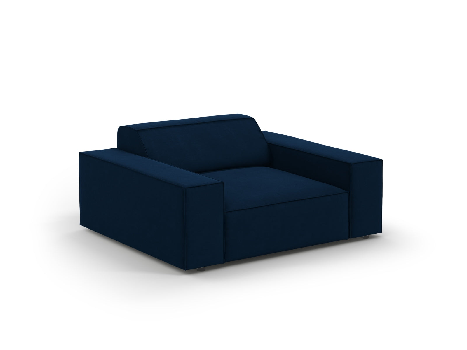 Moderner Jodie Velour Sessel in Royal Blue, perfekt für gemütliche Ecken. Hochwertige Verarbeitung und stilvolles Design von Micadoni.