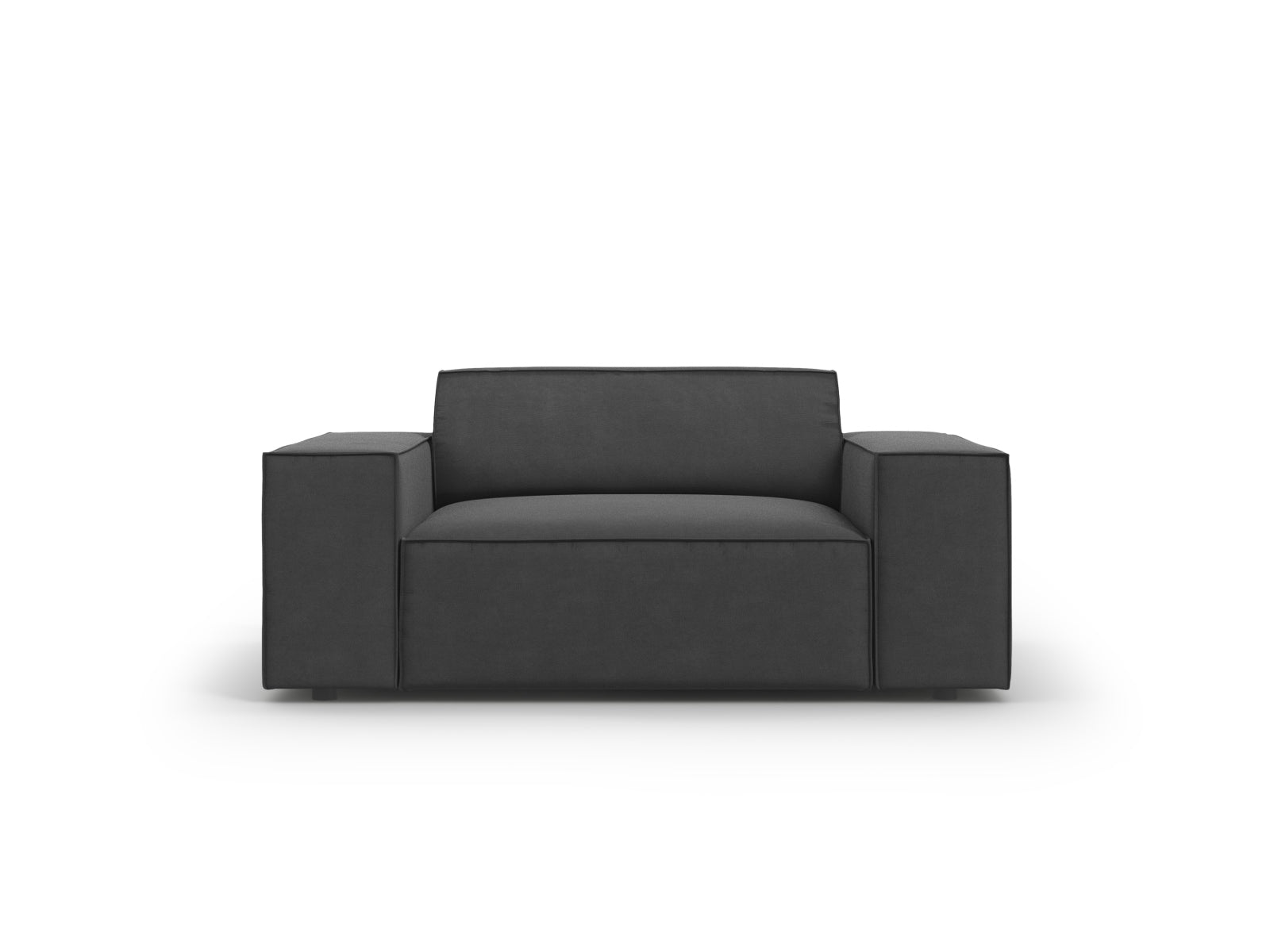 Jodie Velour Sessel 1 Sitz in Grey-Bluvel präsentiert im Onlineshop von KAQTU Design AG. Sessel ist von Micadoni
