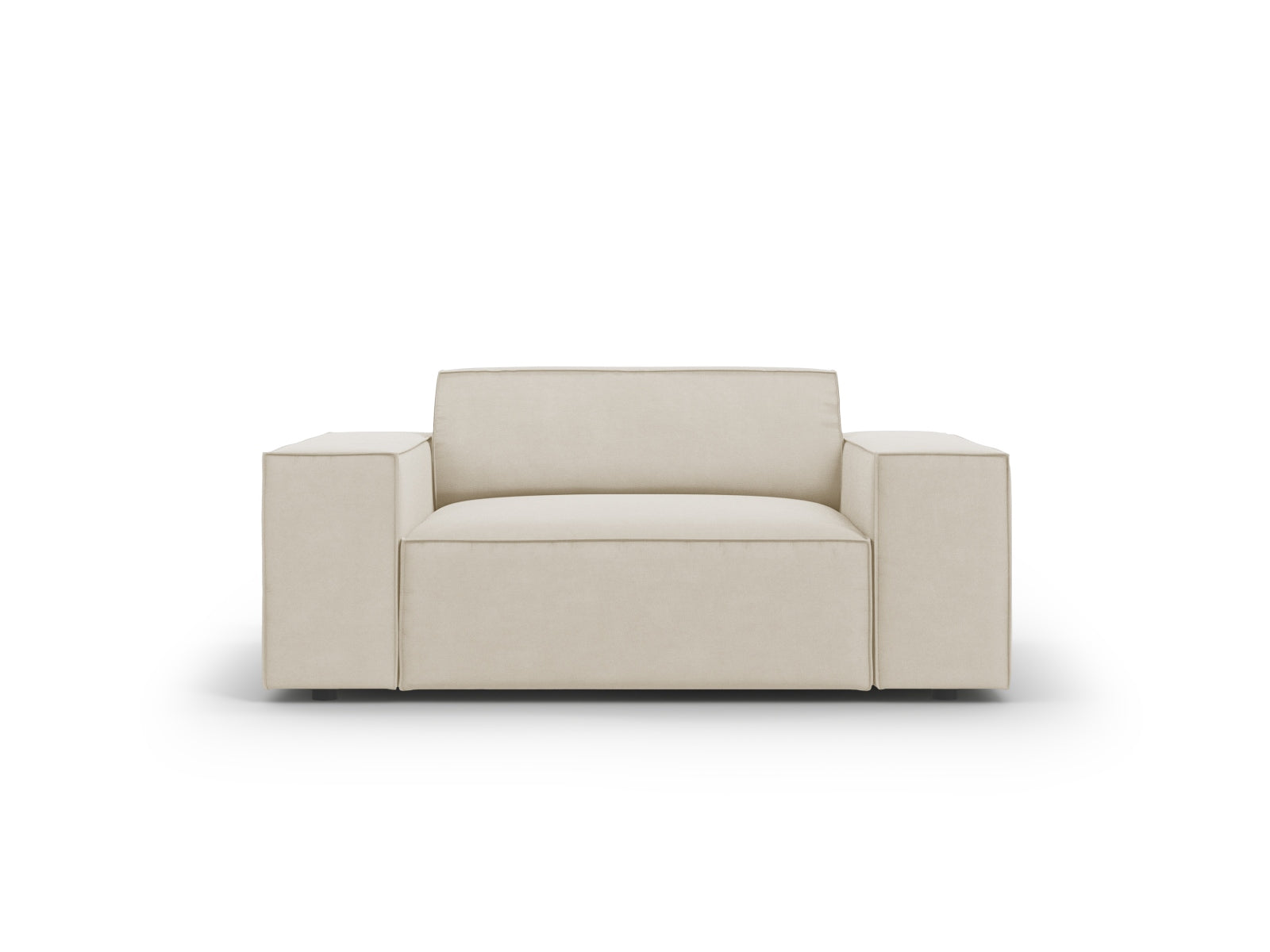Jodie Velour Sessel 1 Sitz in Dark Beige-Bluvel präsentiert im Onlineshop von KAQTU Design AG. Sessel ist von Micadoni