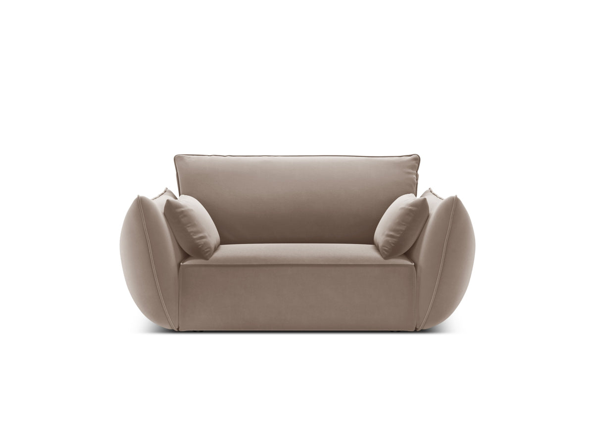 Kaelle Velour Sessel 1 Sitz in Cappuccino-Bluvel präsentiert im Onlineshop von KAQTU Design AG. Sessel ist von Micadoni