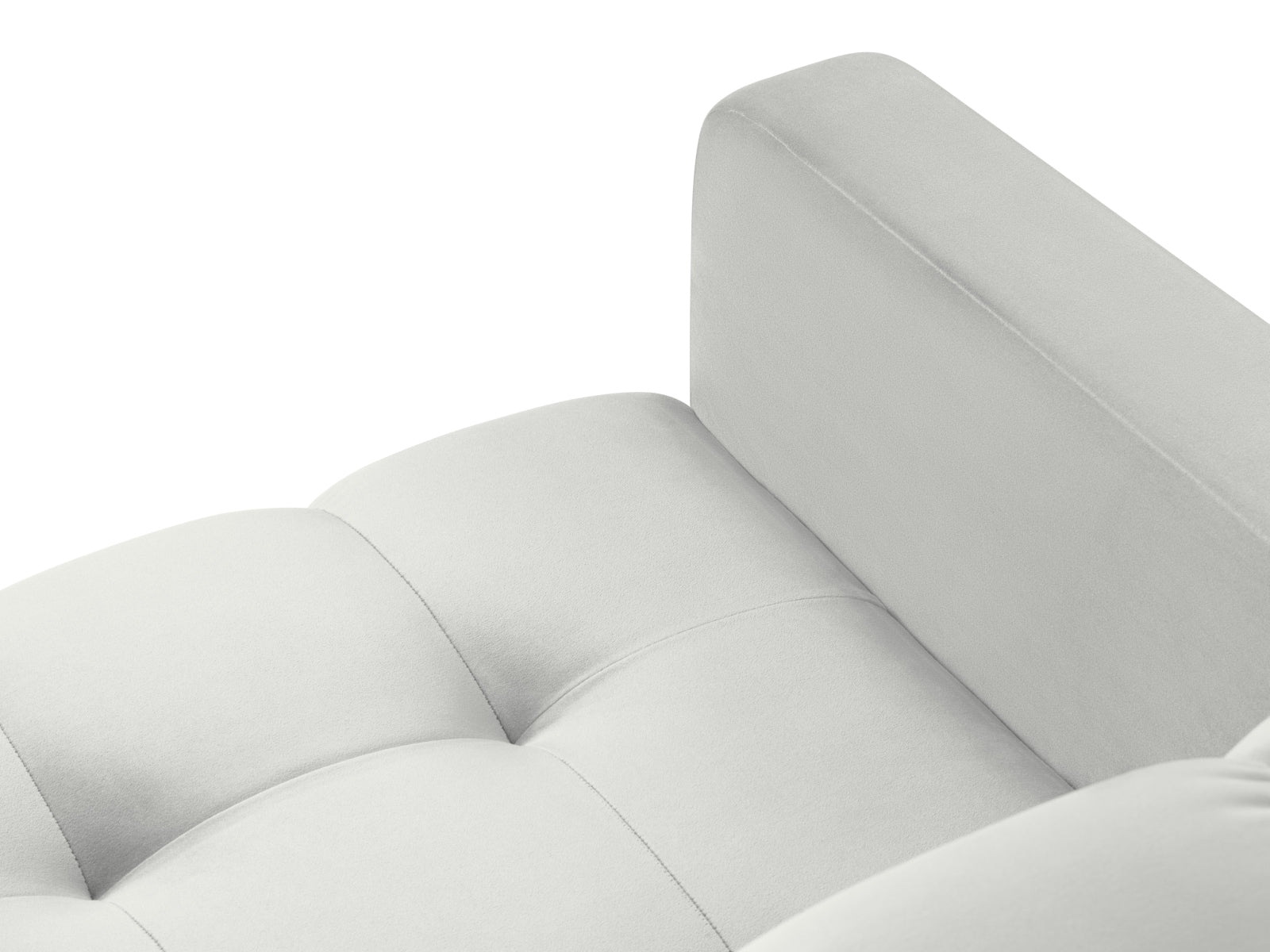 Stylischer Mamaia Velour Sessel in edlem Silber und Schwarz, perfekt für entspannte Momente und modernes Wohndesign.