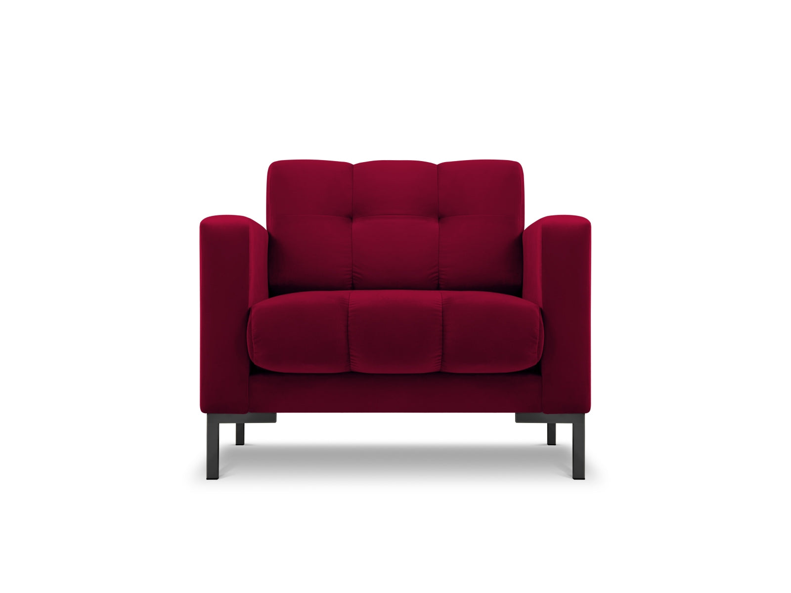 Mamaia Velour Sessel 1 Sitz in Red/Schwarz-Bluvel präsentiert im Onlineshop von KAQTU Design AG. Sessel ist von Micadoni