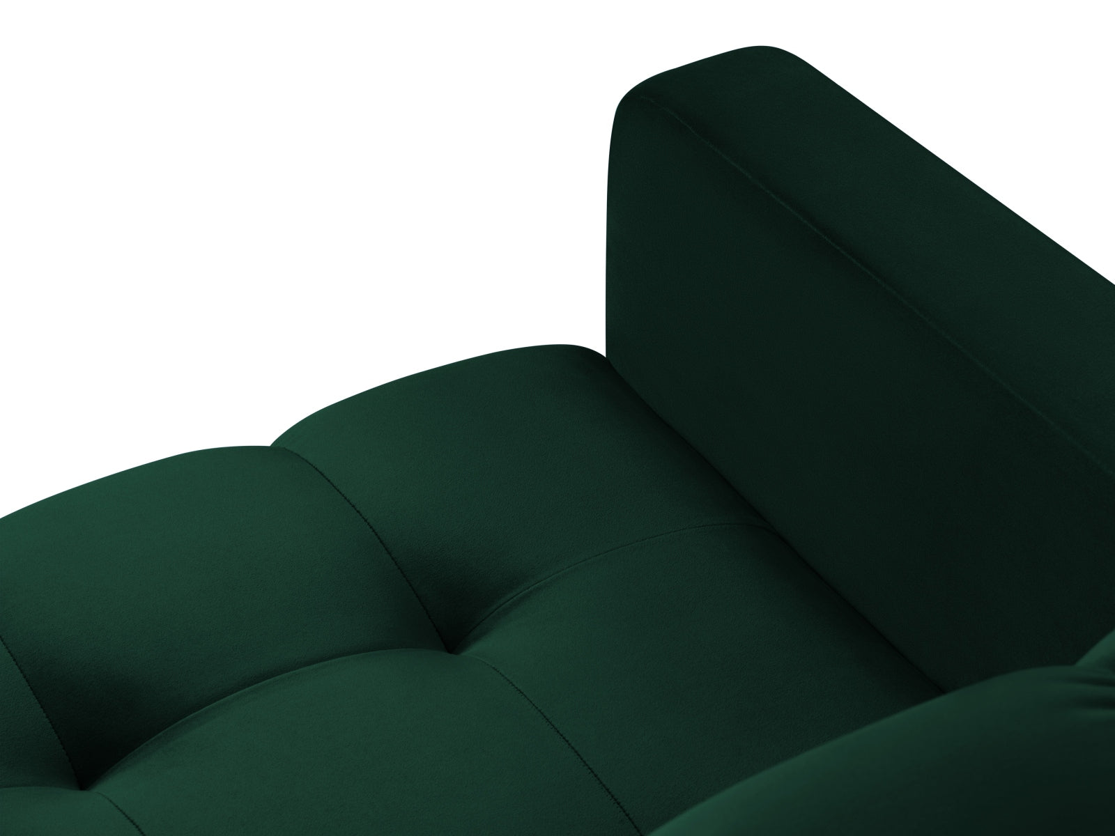 Stilvoller Mamaia Velour Sessel in tiefem Flaschengrün, perfekt für entspannte Momente und moderne Wohnräume.