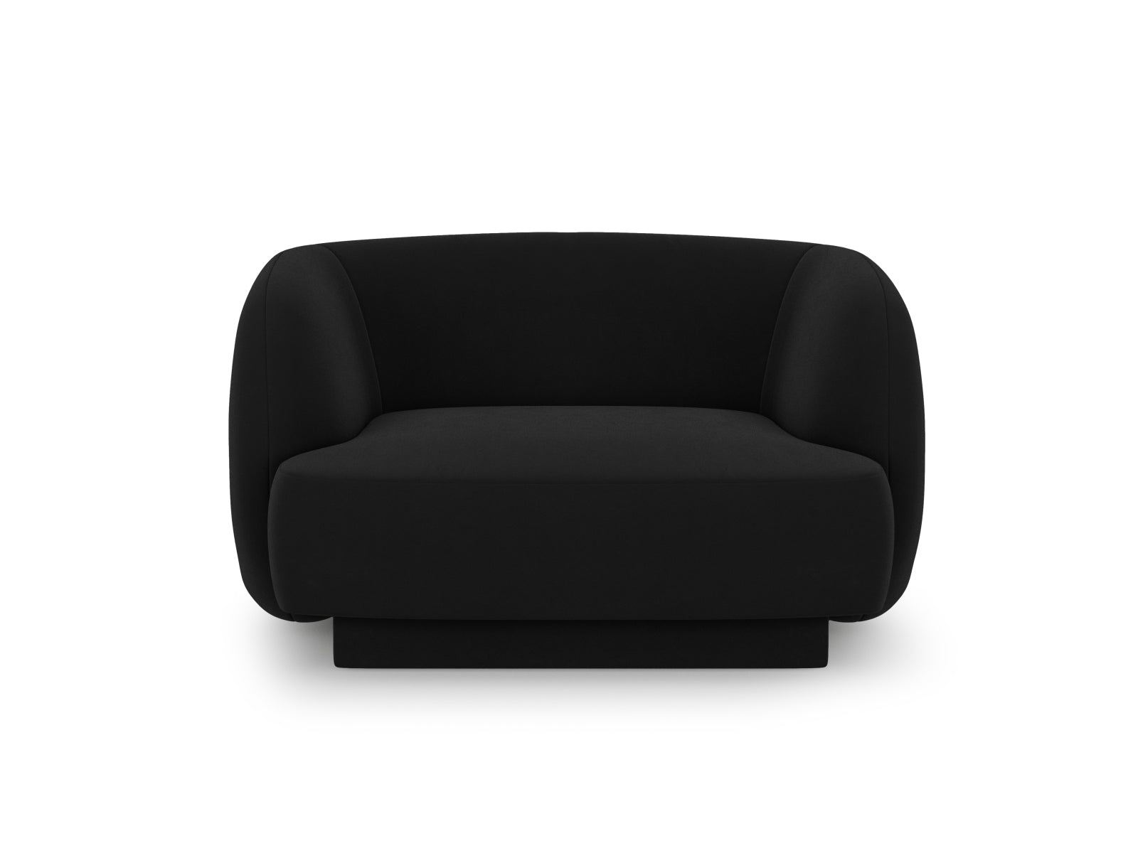 Miley Velour Sessel 1 Sitz in Black-Bluvel präsentiert im Onlineshop von KAQTU Design AG. Sessel ist von Micadoni