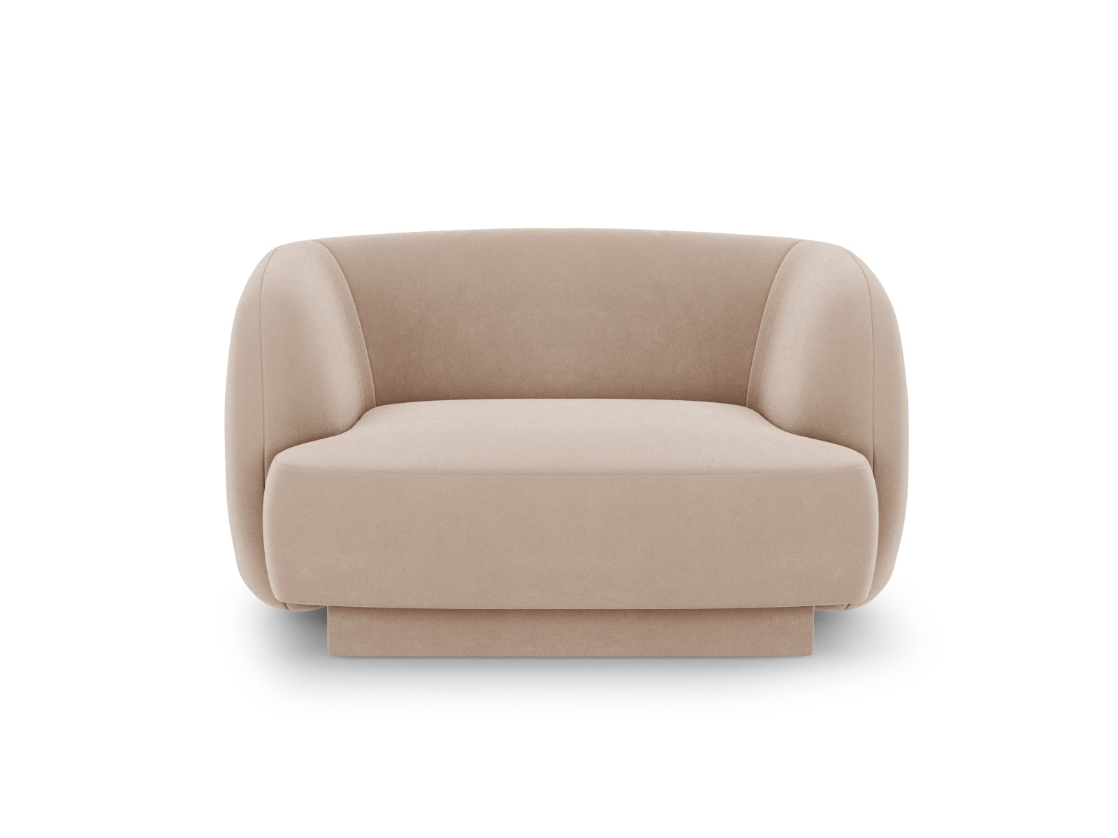 Miley Velour Sessel 1 Sitz in Cappuccino-Bluvel präsentiert im Onlineshop von KAQTU Design AG. Sessel ist von Micadoni