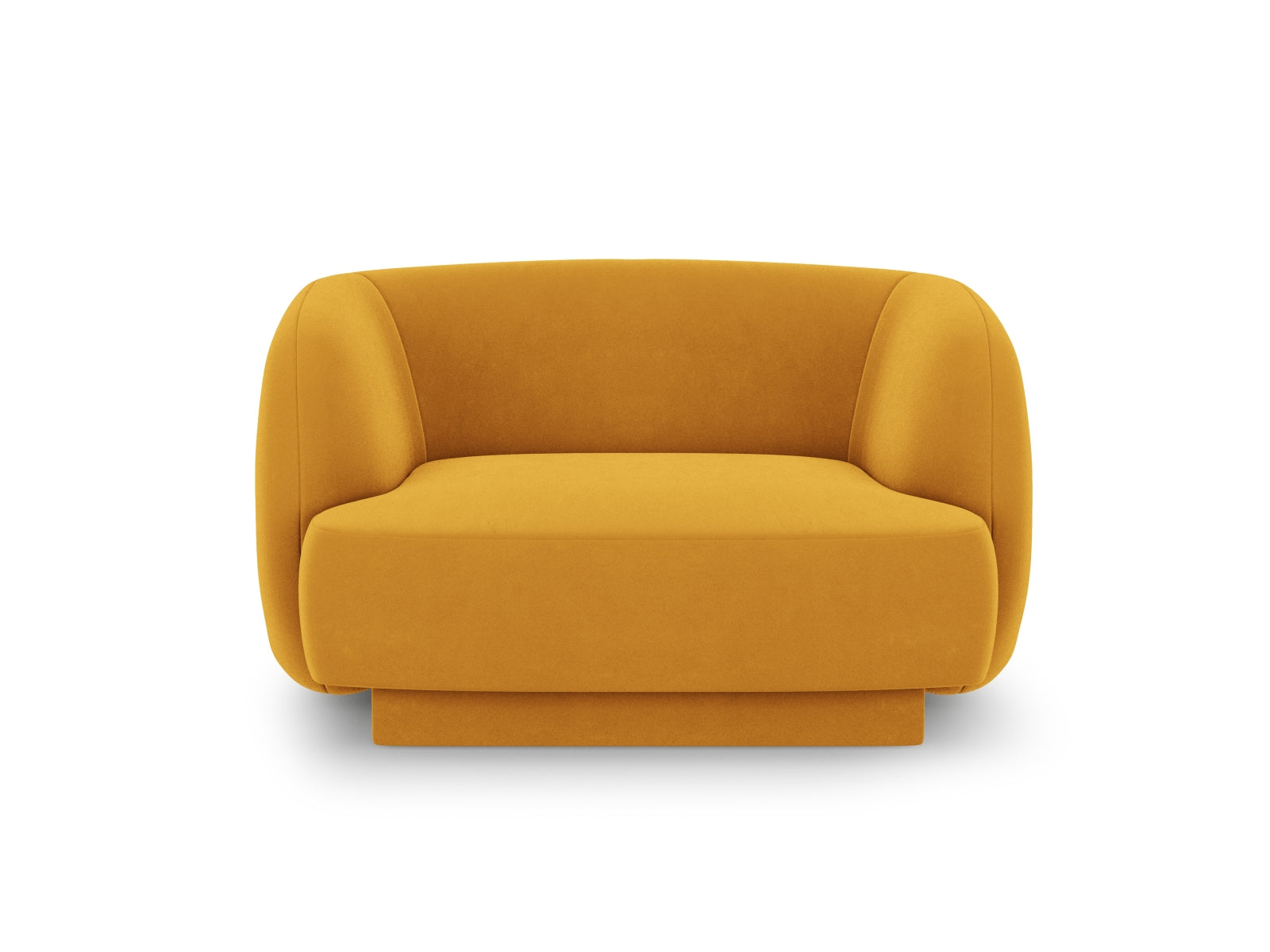 Miley Velour Sessel 1 Sitz in Yellow-Bluvel präsentiert im Onlineshop von KAQTU Design AG. Sessel ist von Micadoni