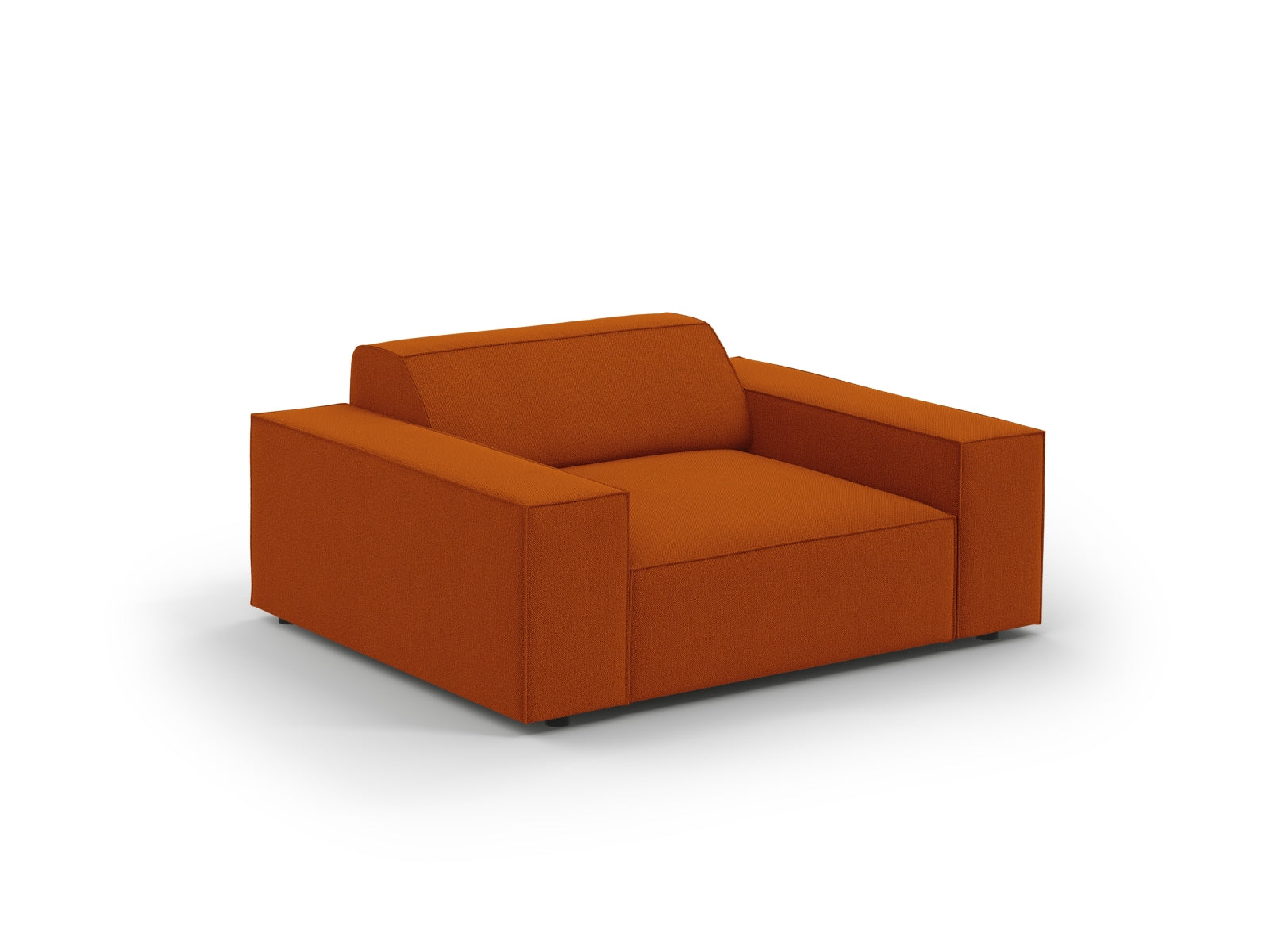 Moderner Jodie Sessel in ansprechendem Terracotta, perfekt für gemütliche Ecken und stilvolle Akzente in jedem Zuhause.